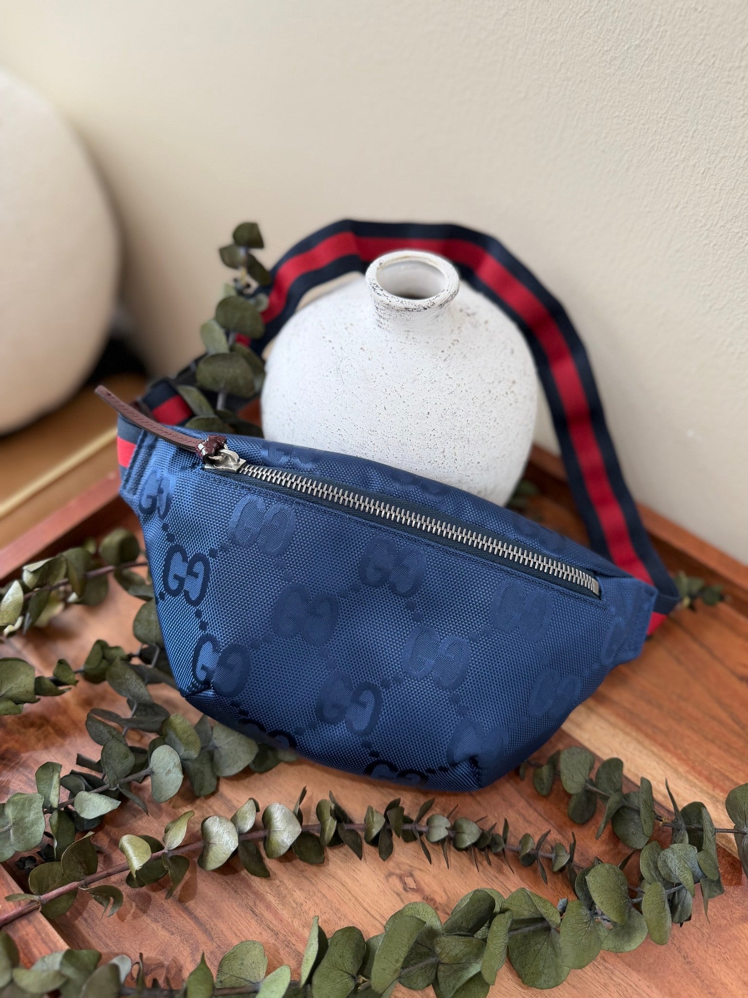 Gucci Blue Nylon Kids Bumbag