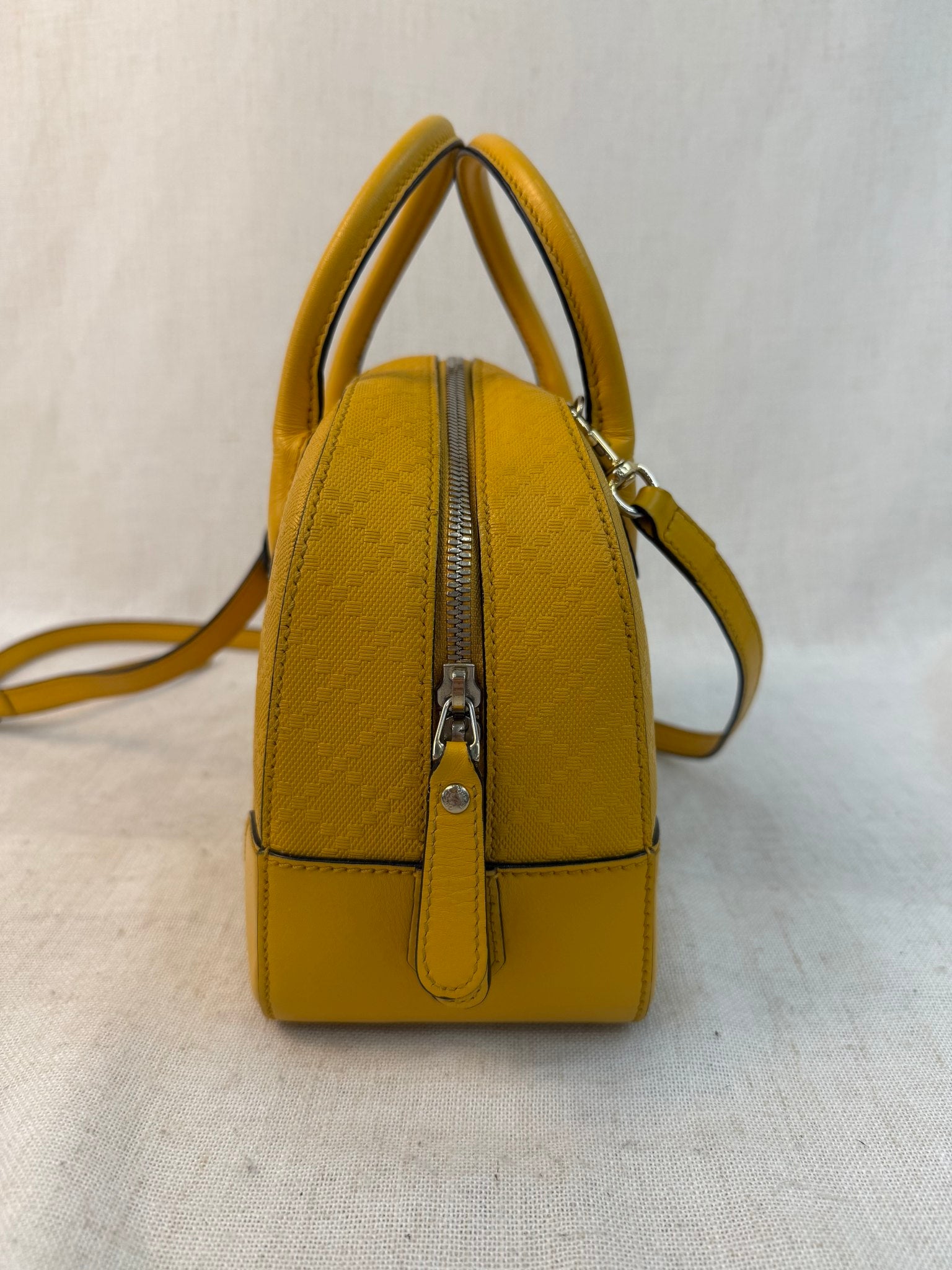 Gucci Yellow Leather Diamante Two Way Bag