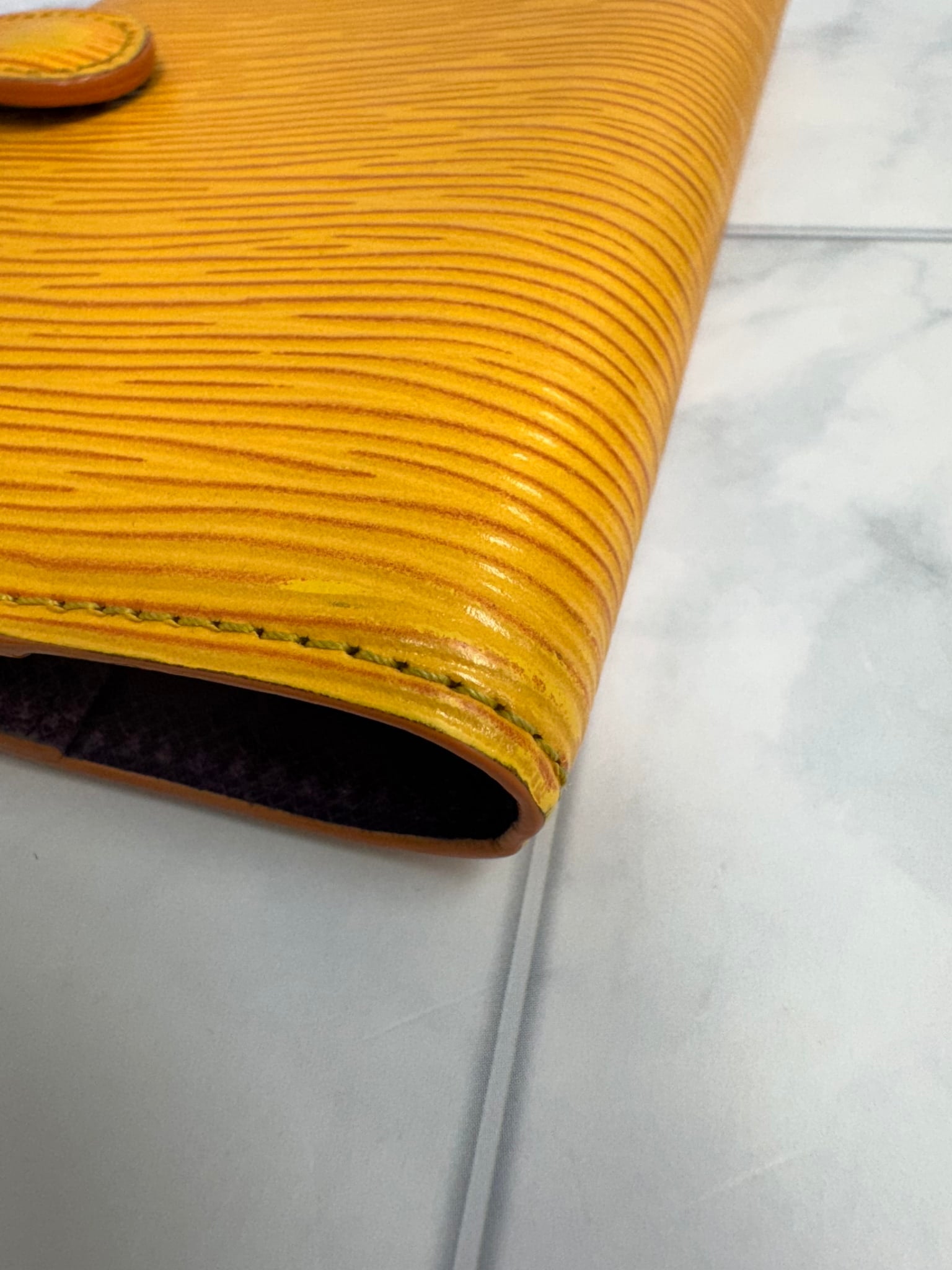 Louis Vuitton Yellow Epi Leather Agenda PM