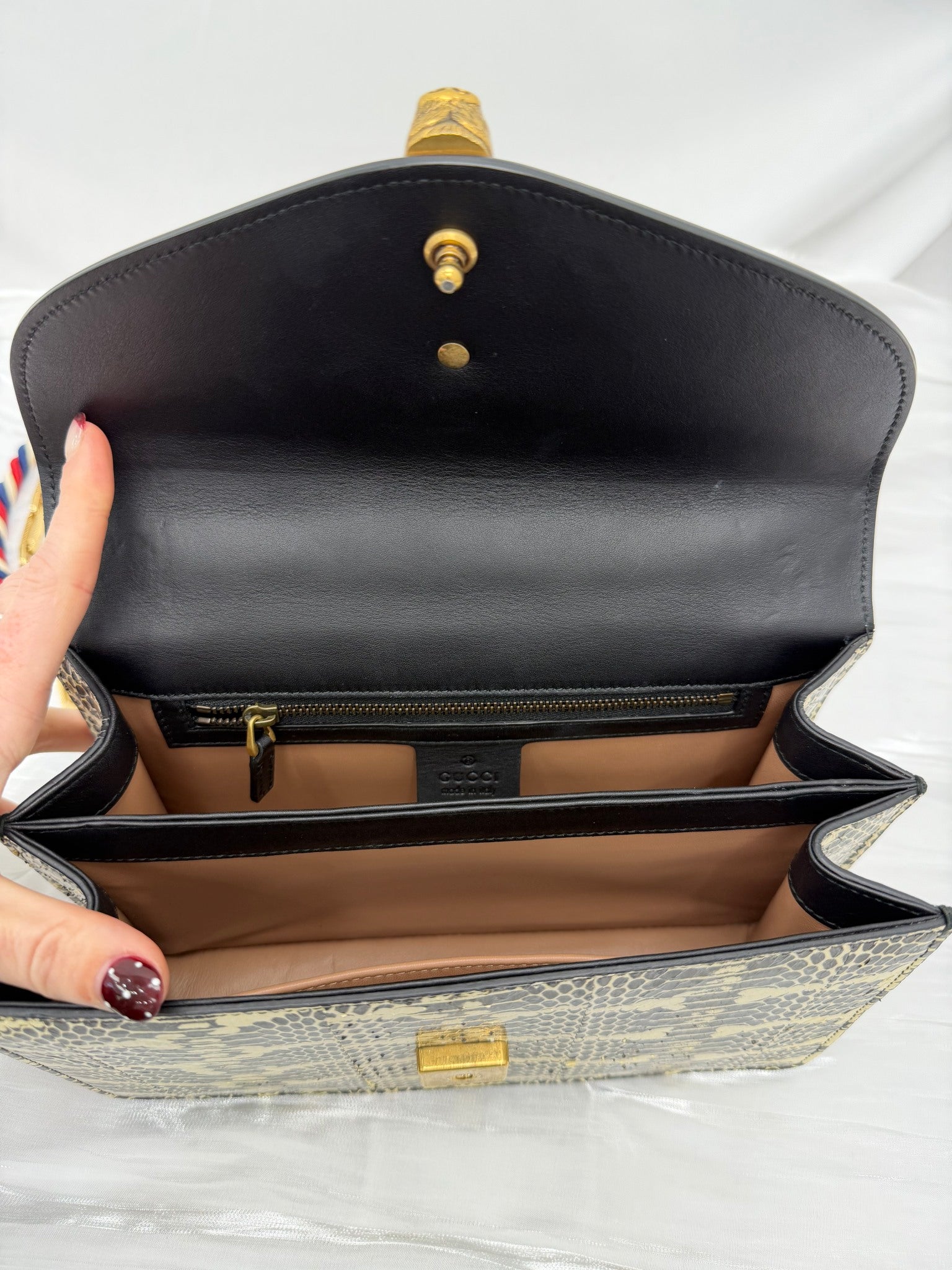 Gucci Python & Goatskin Limited Edition Fox Broche Bag