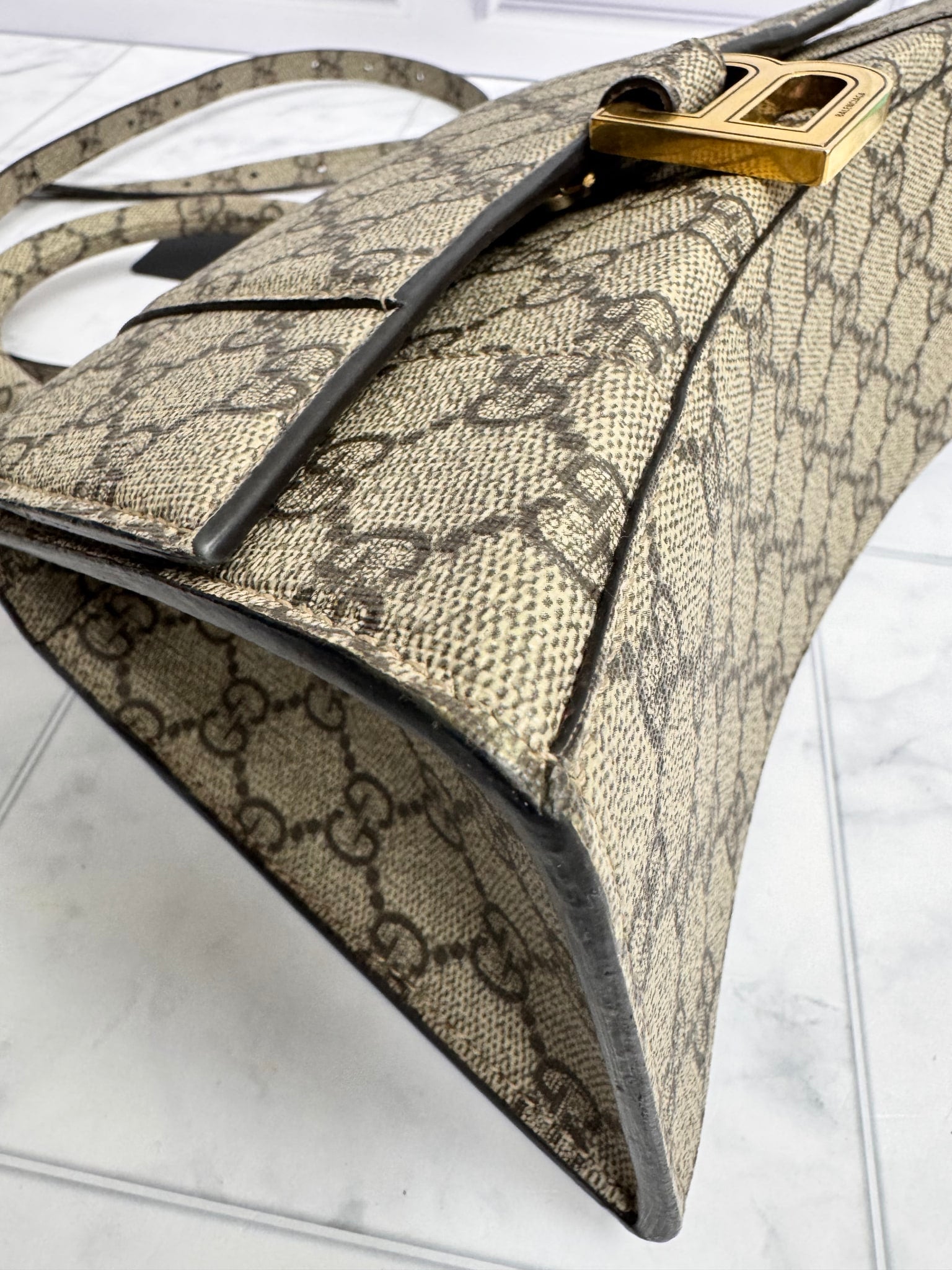 Gucci x Balenciaga GG Supreme Hour Glass 2Way Bag