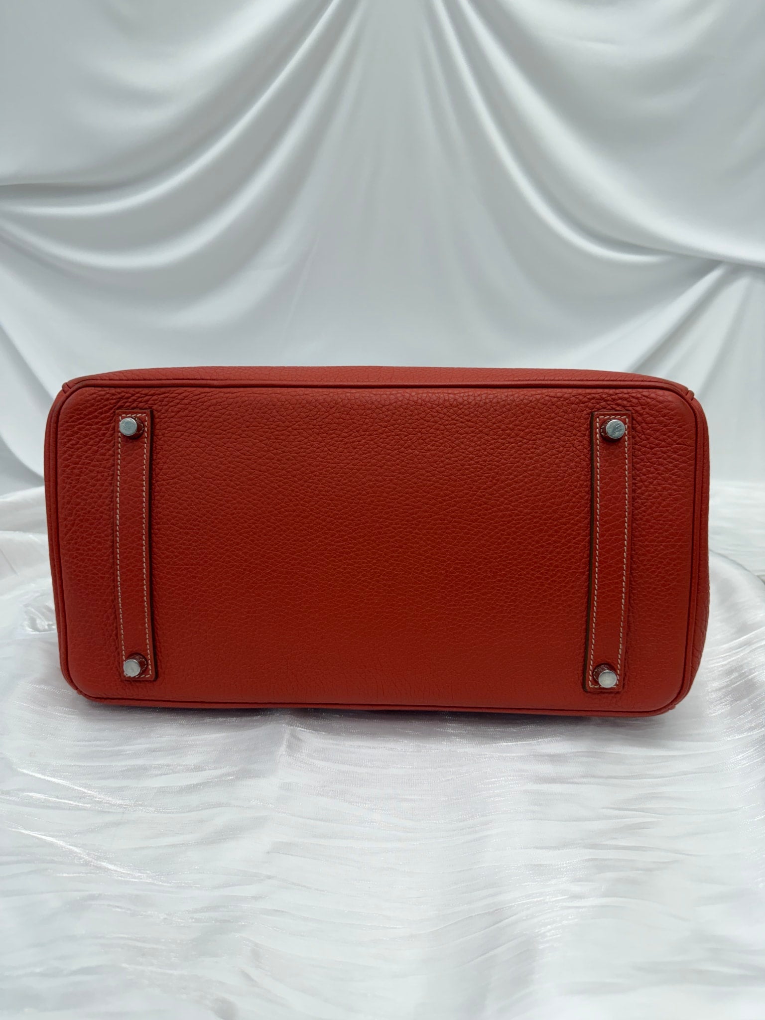 Hermes Sanguine Vache Clemence Leather Birkin 35