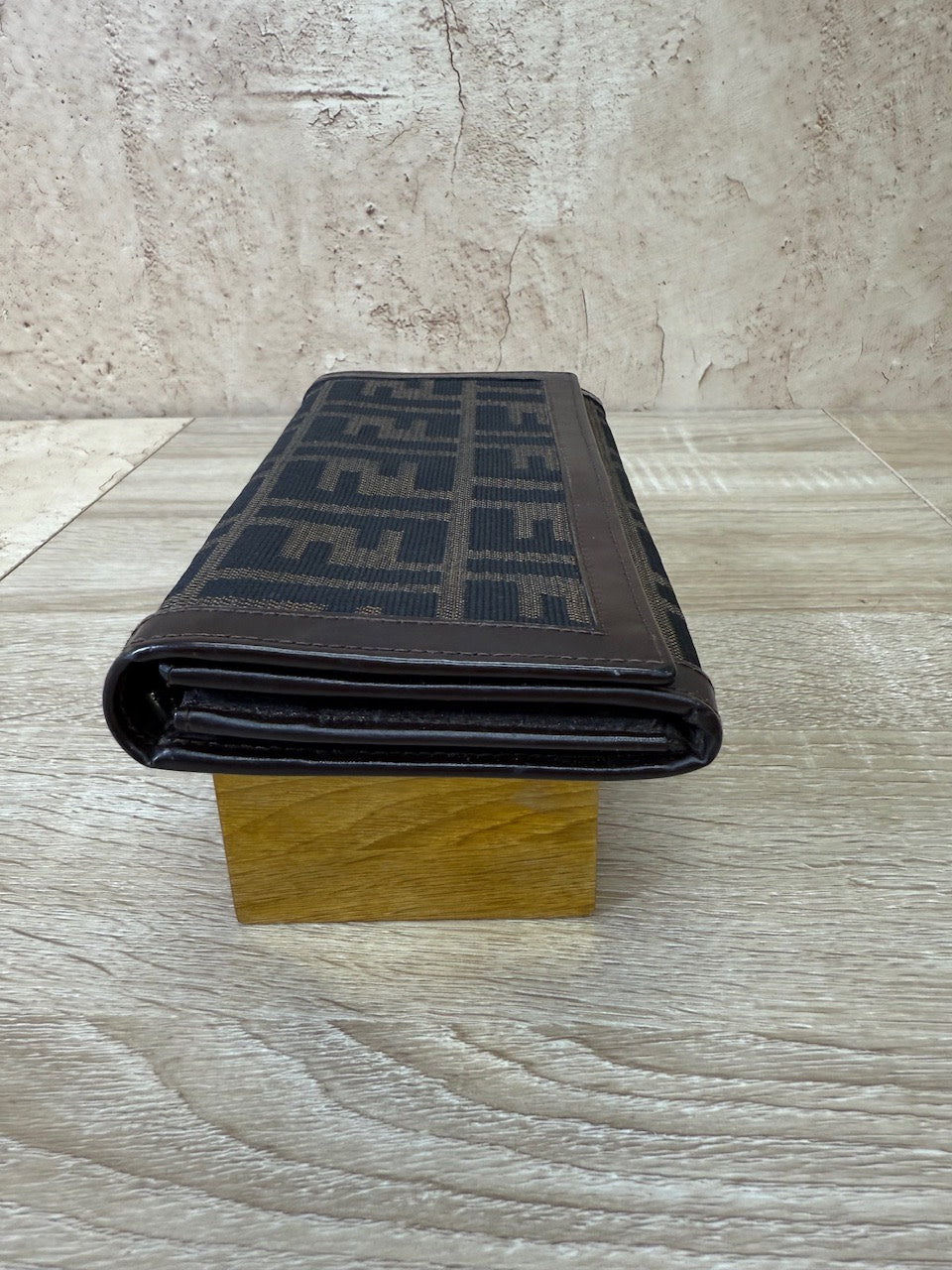 Fendi Zucca Brown Canvas Long Wallet