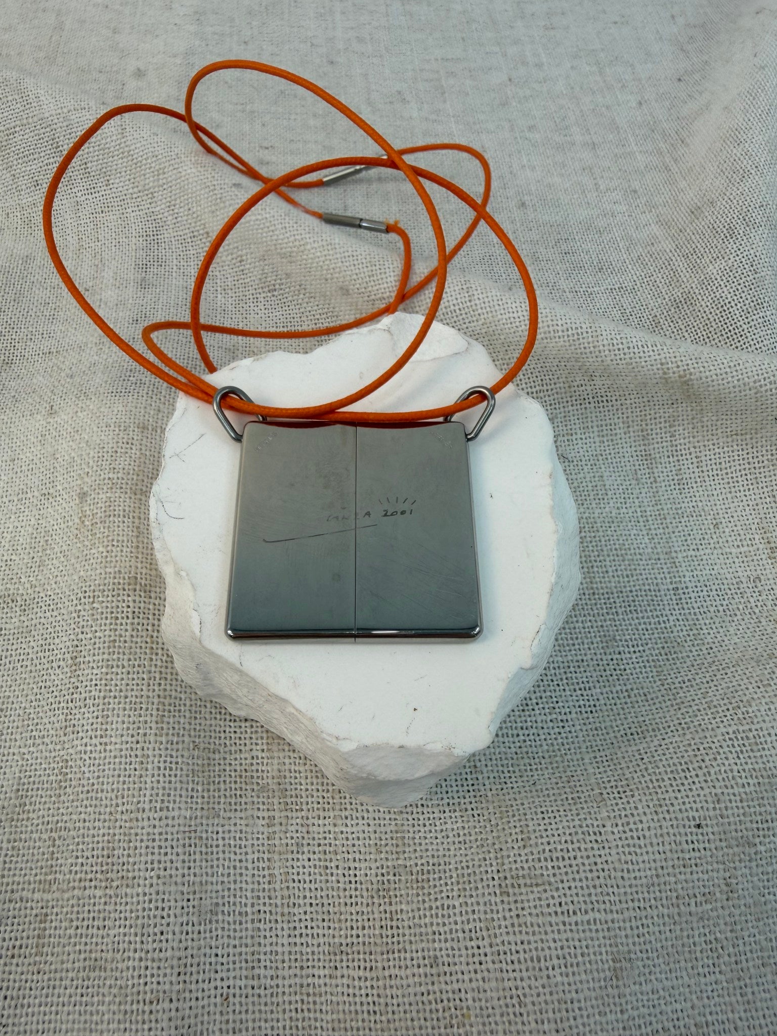 Hermes Silver H Symbole Pendant Necklace