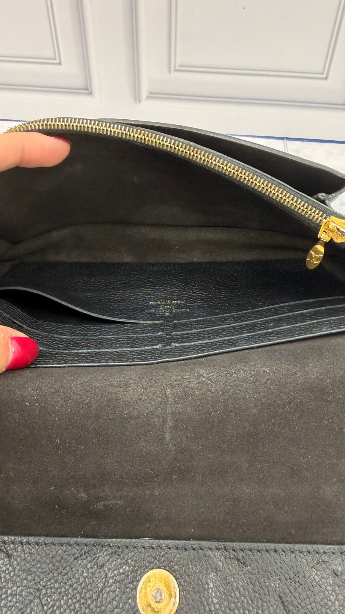 Louis Vuitton Black Monogram Empreinte Leather Vavin Chain Crossbody