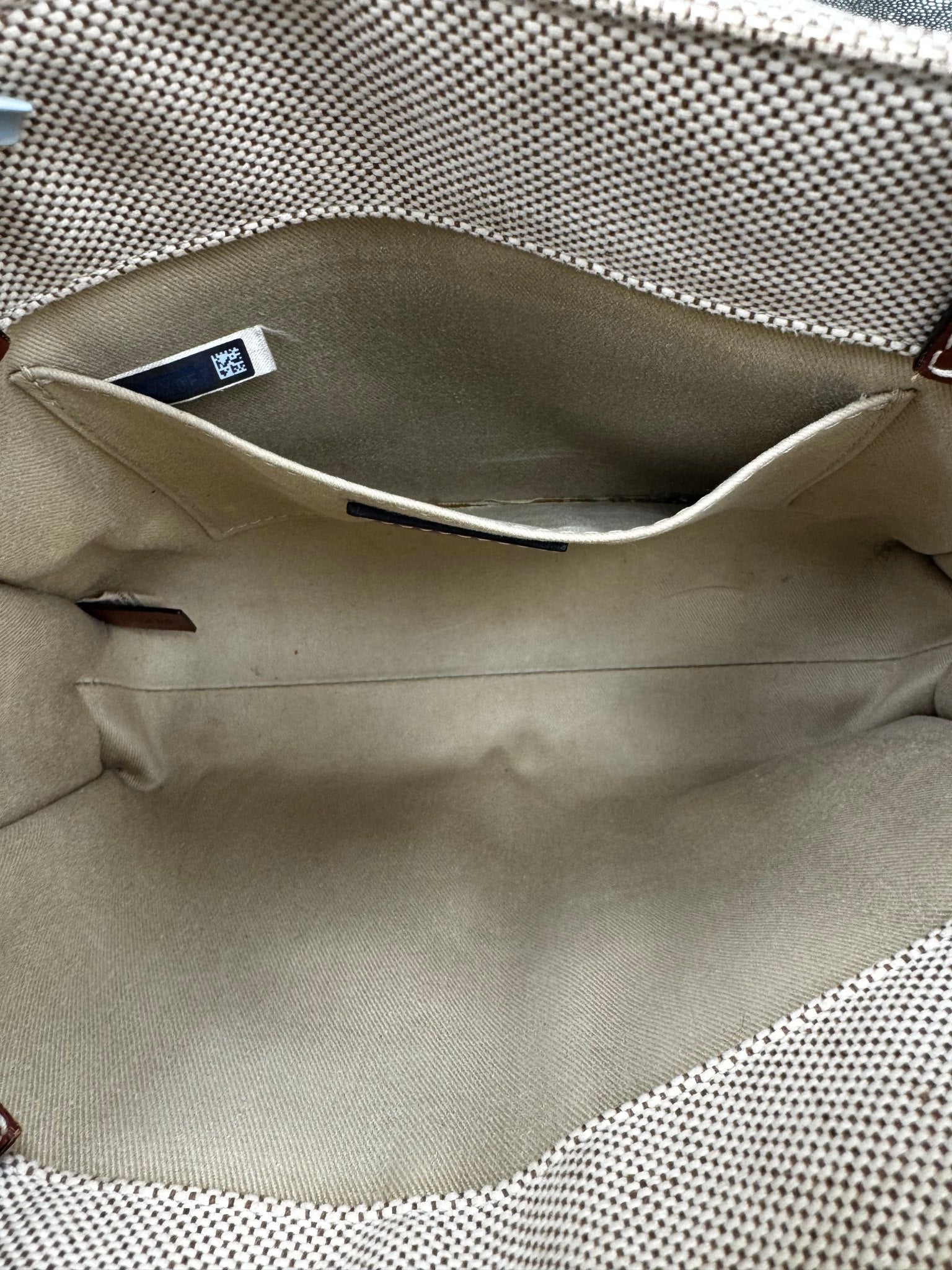 Chloe Beige Canvas Woody Small Tote Bag