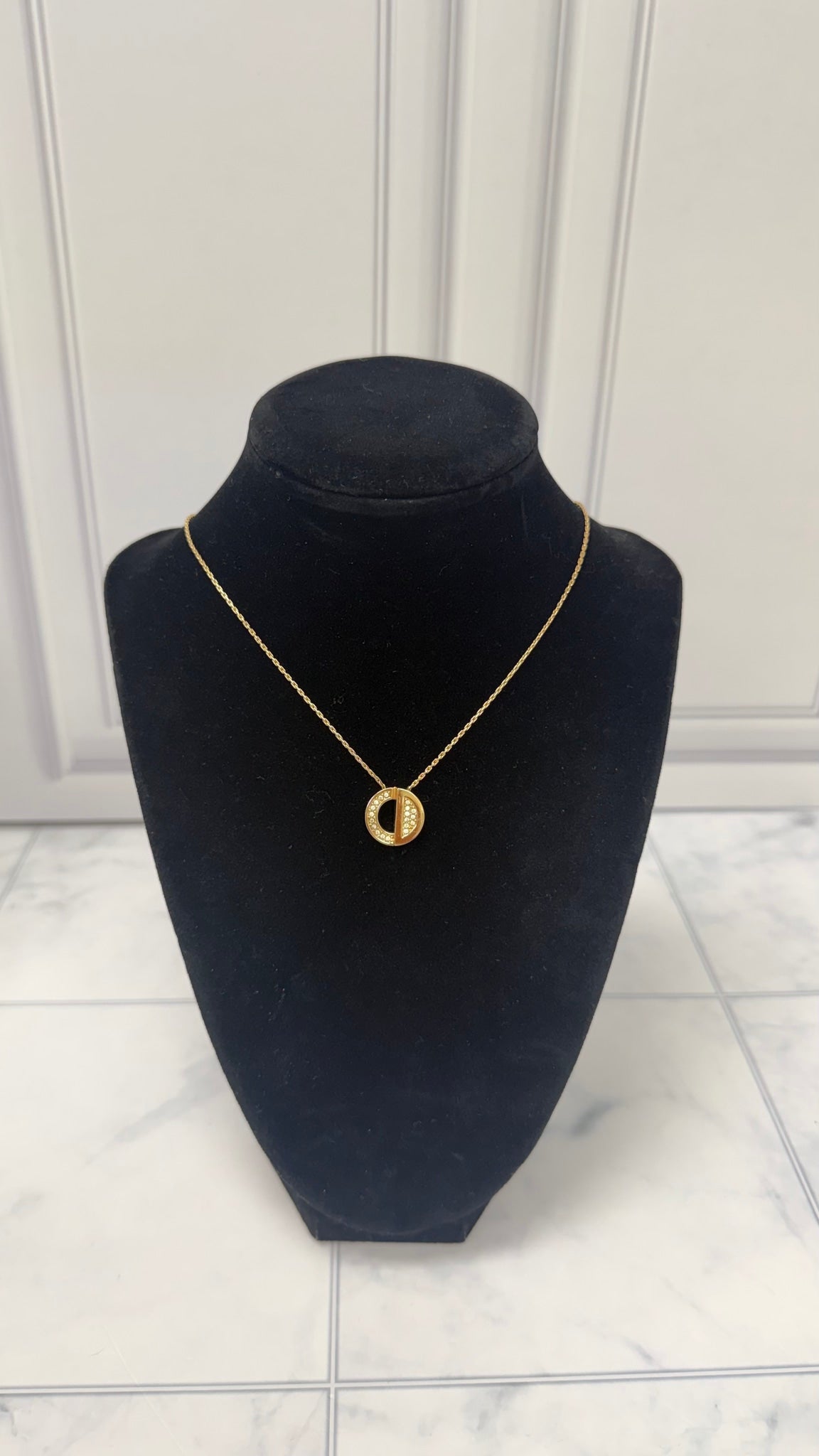 Christian Dior Gold Logo Necklace