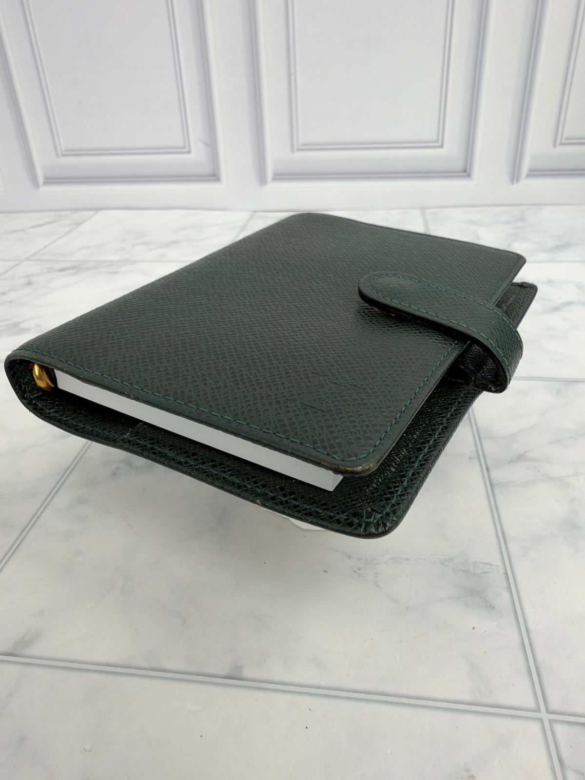 Louis Vuitton Green Taiga Agenda PM
