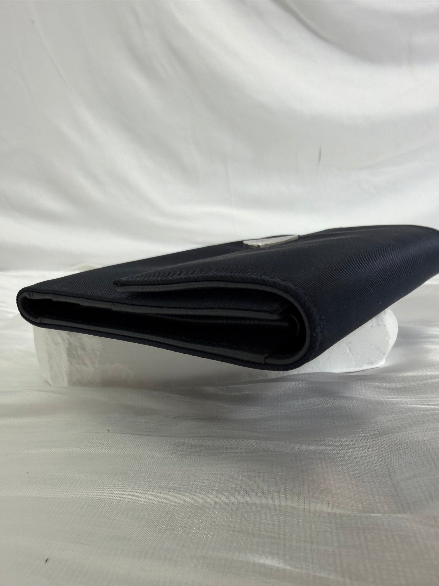 Prada Dark Navy Nylon Compact Wallet