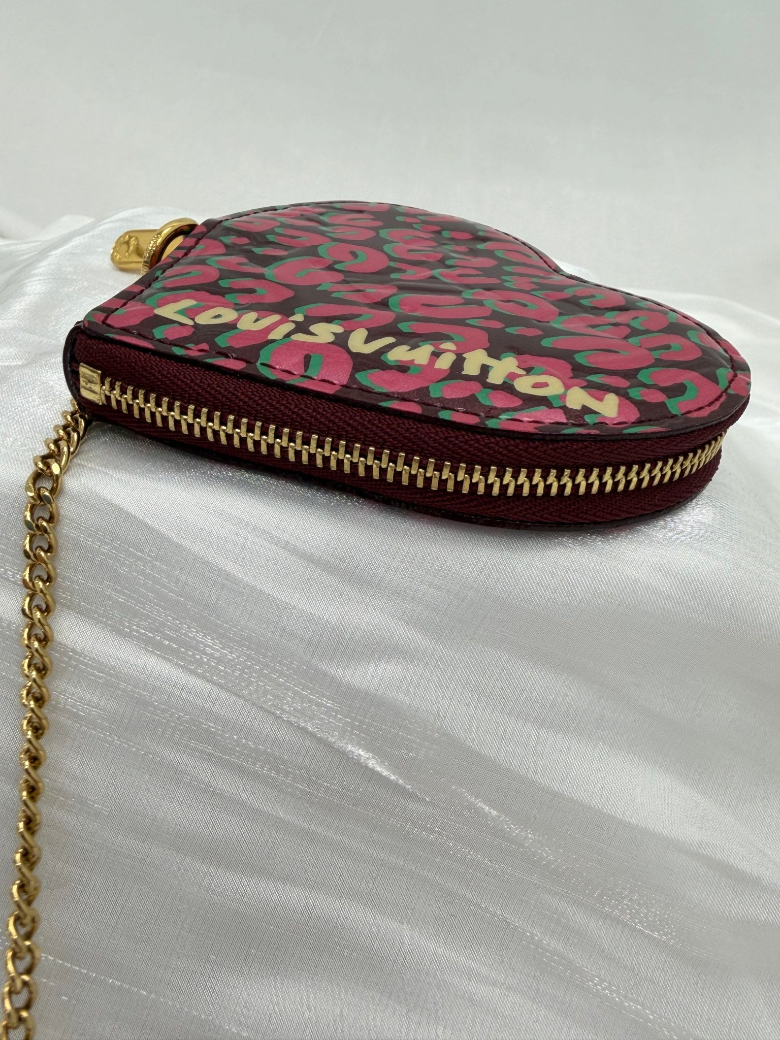 Louis Vuitton x Stephen Sprouse Purple Leopard Vernis Heart Coin Purse