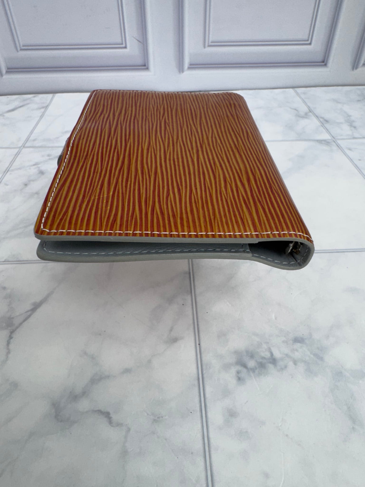 Louis Vuitton Metallic Orange Epi Cyber Agenda PM
