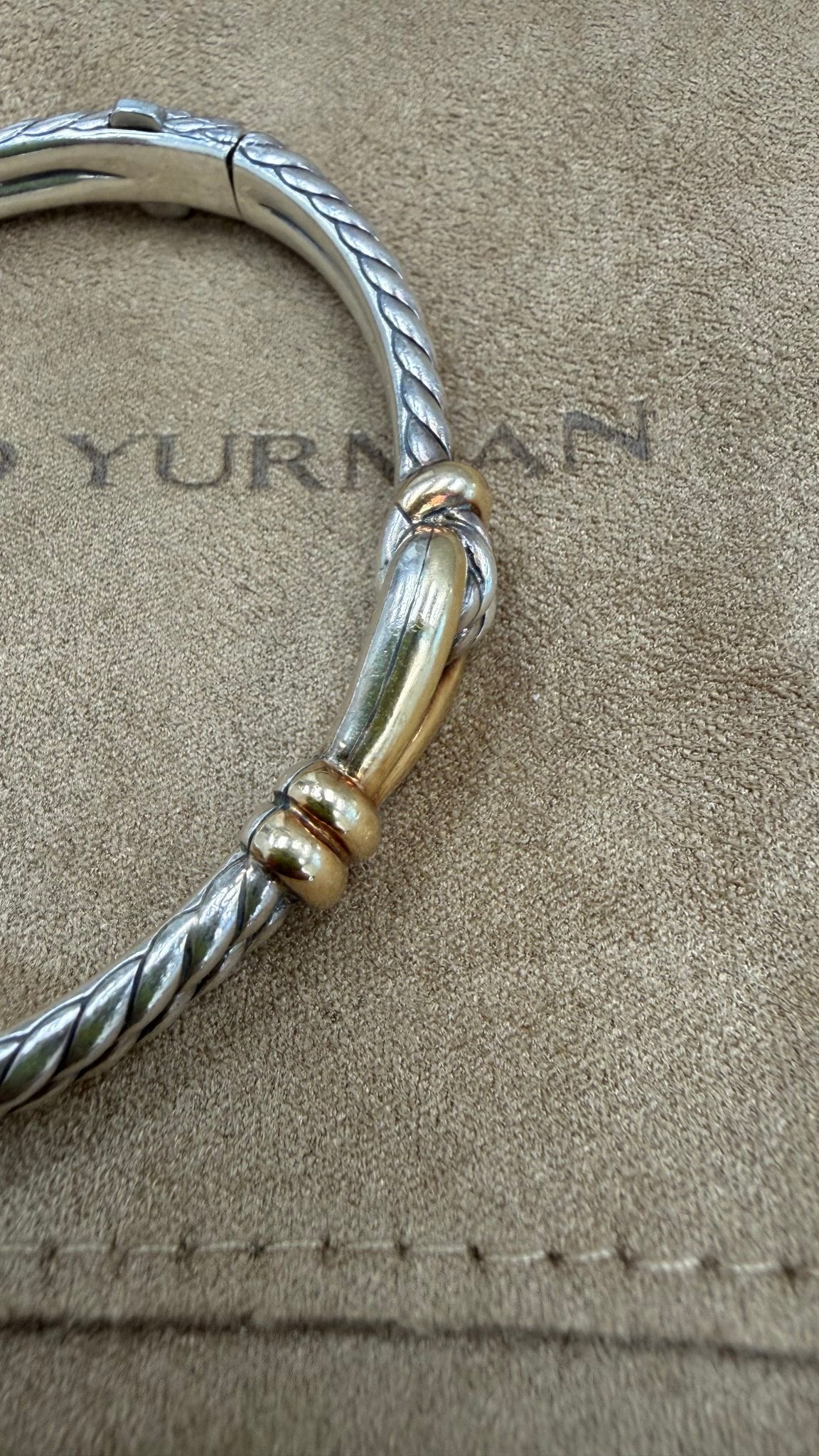 David Yurman Two-Tone Thoroughbred Loop Bangle Bracelet