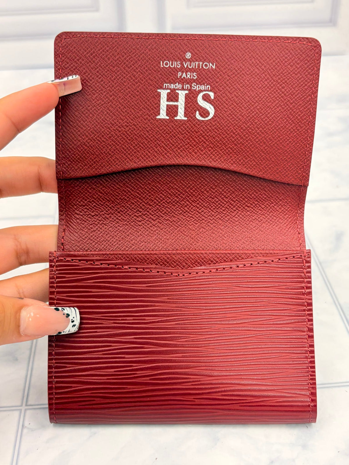 Louis Vuitton Red Epi Leather Card Case