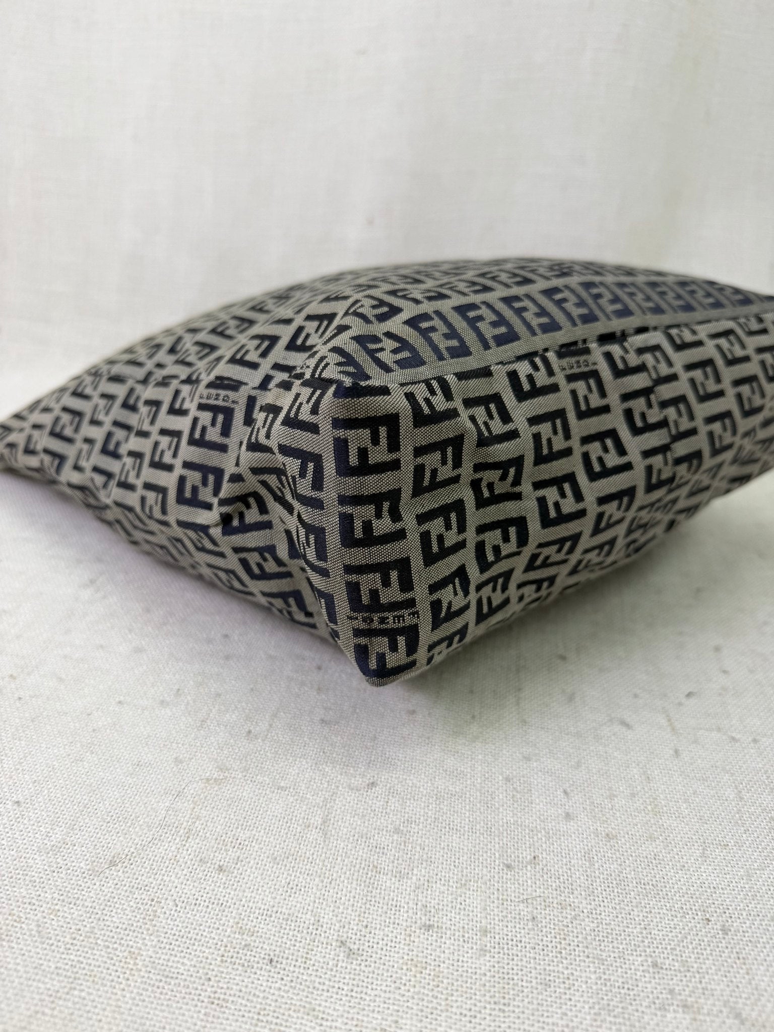 Fendi Navy Zucchino Canvas Tote