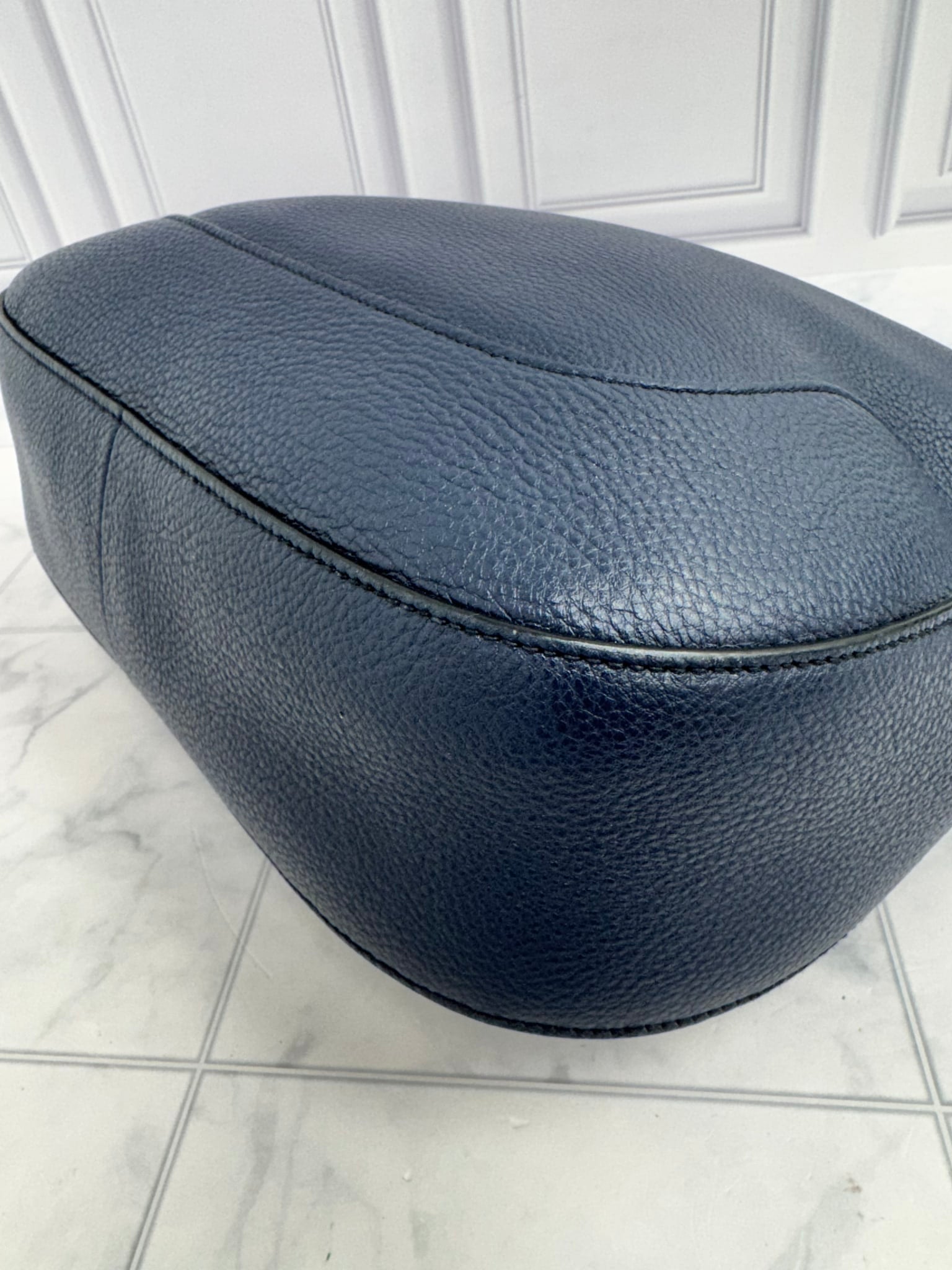 LIKE NEW - Prada Blue Grained Leather Crossbody Bag
