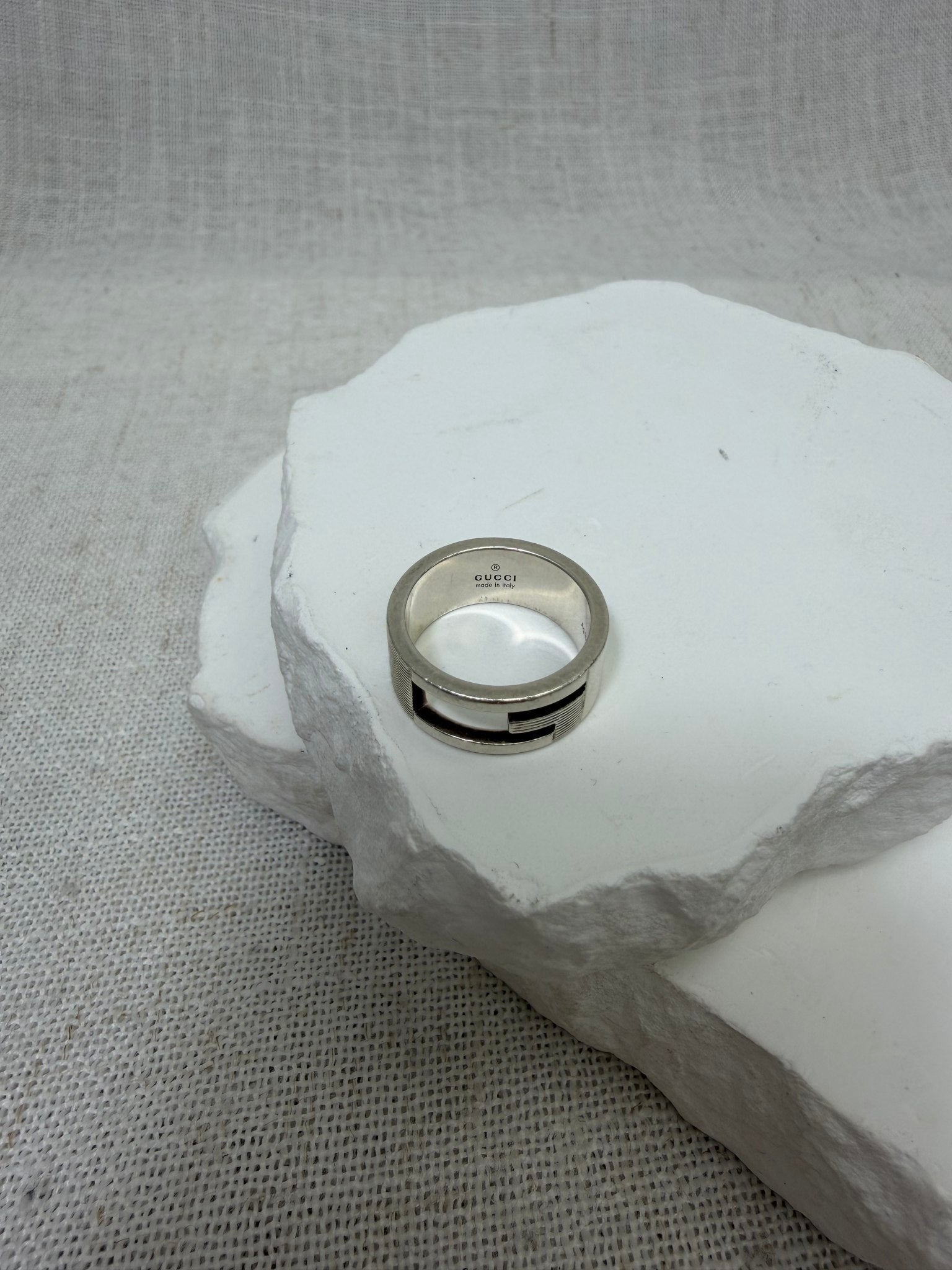 Gucci Sterling Silver Cutout Ring