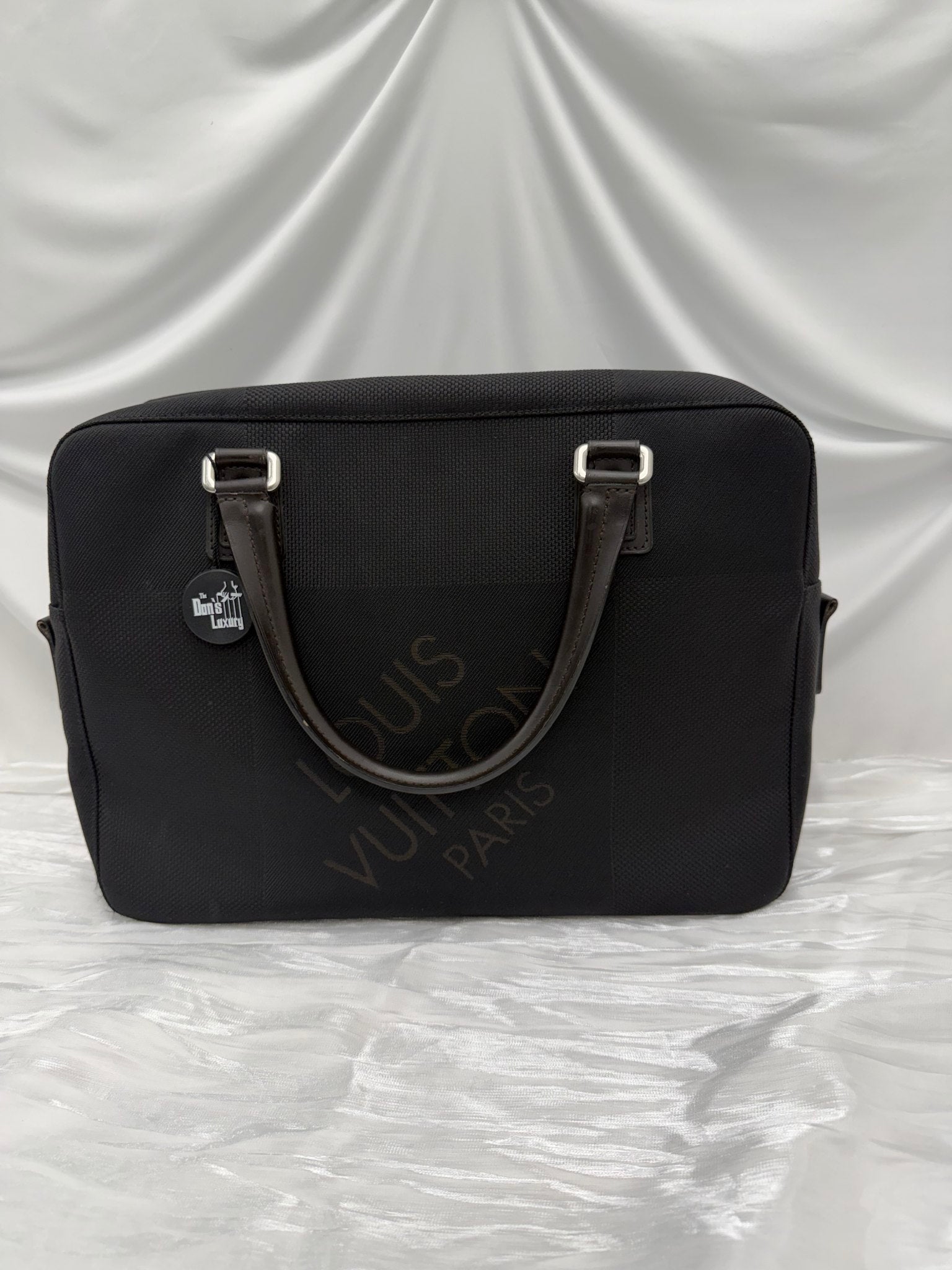 Louis Vuitton Black Damier Geant Yak Business Bag