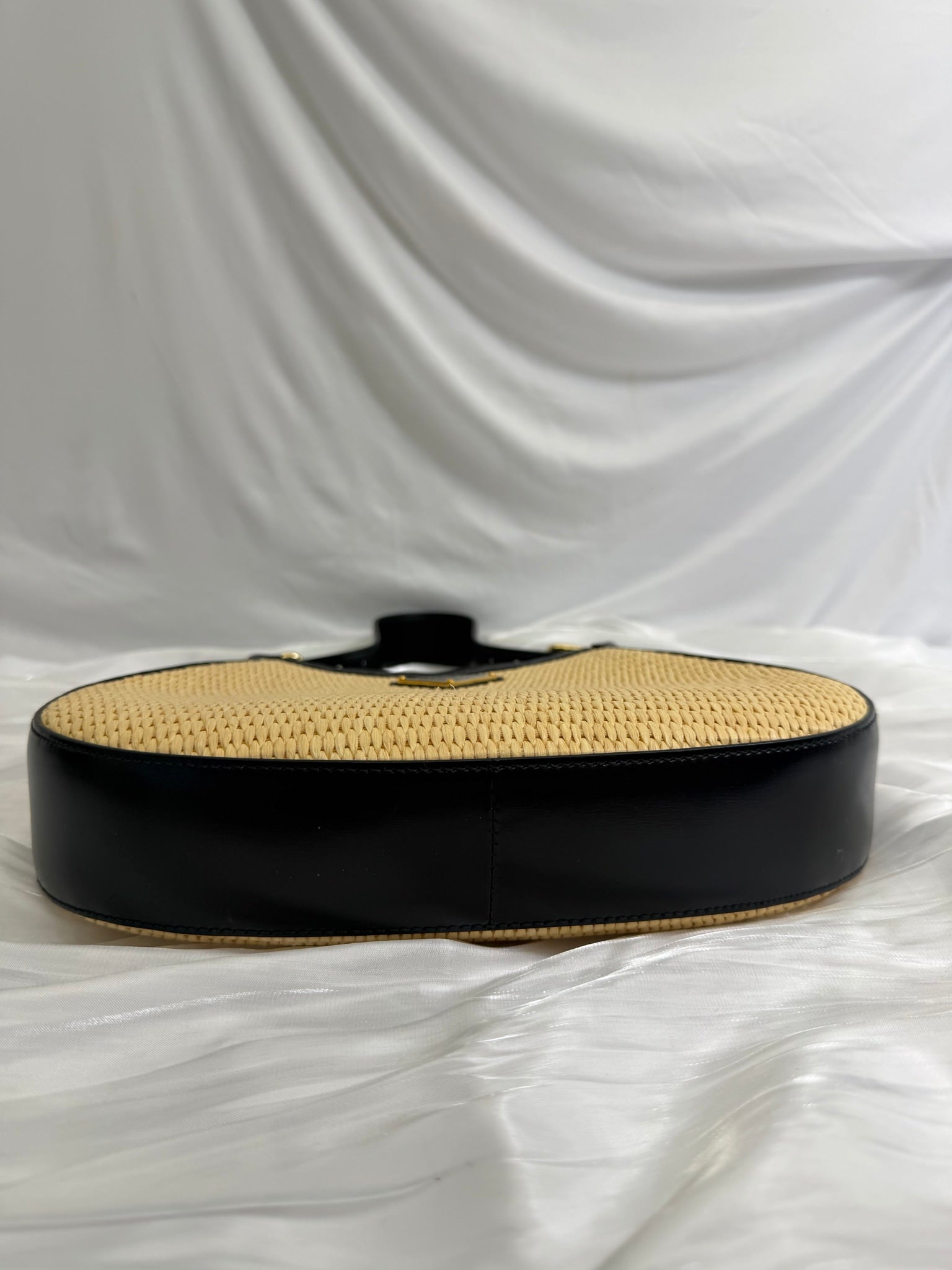 BRAND NEW Prada Woven Leather Trim Cleo Bag