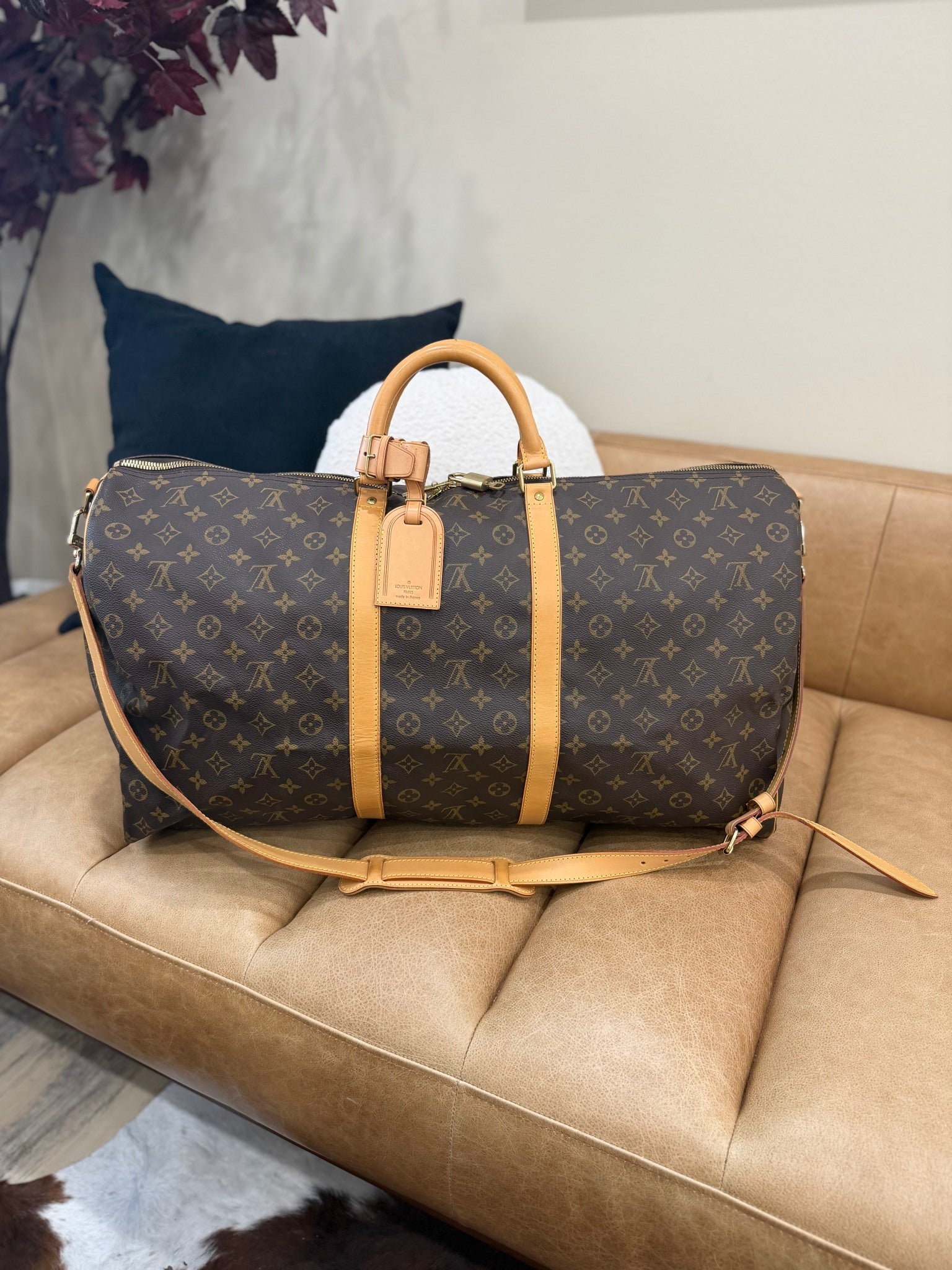 Louis Vuitton Monogram Keepall 60 Bandouliere Bag
