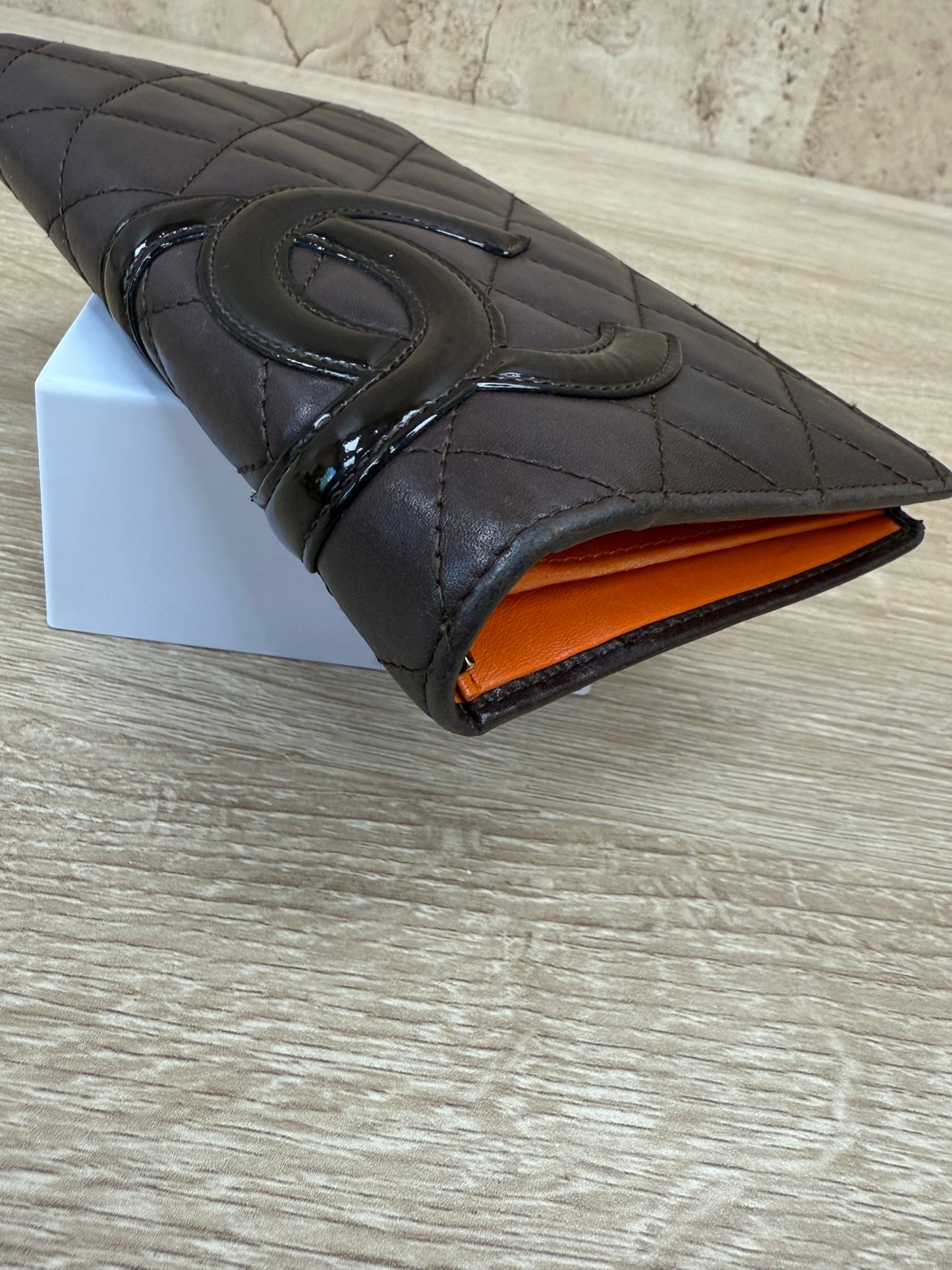Chanel Brown Quilted Calfskin CC Long Wallet