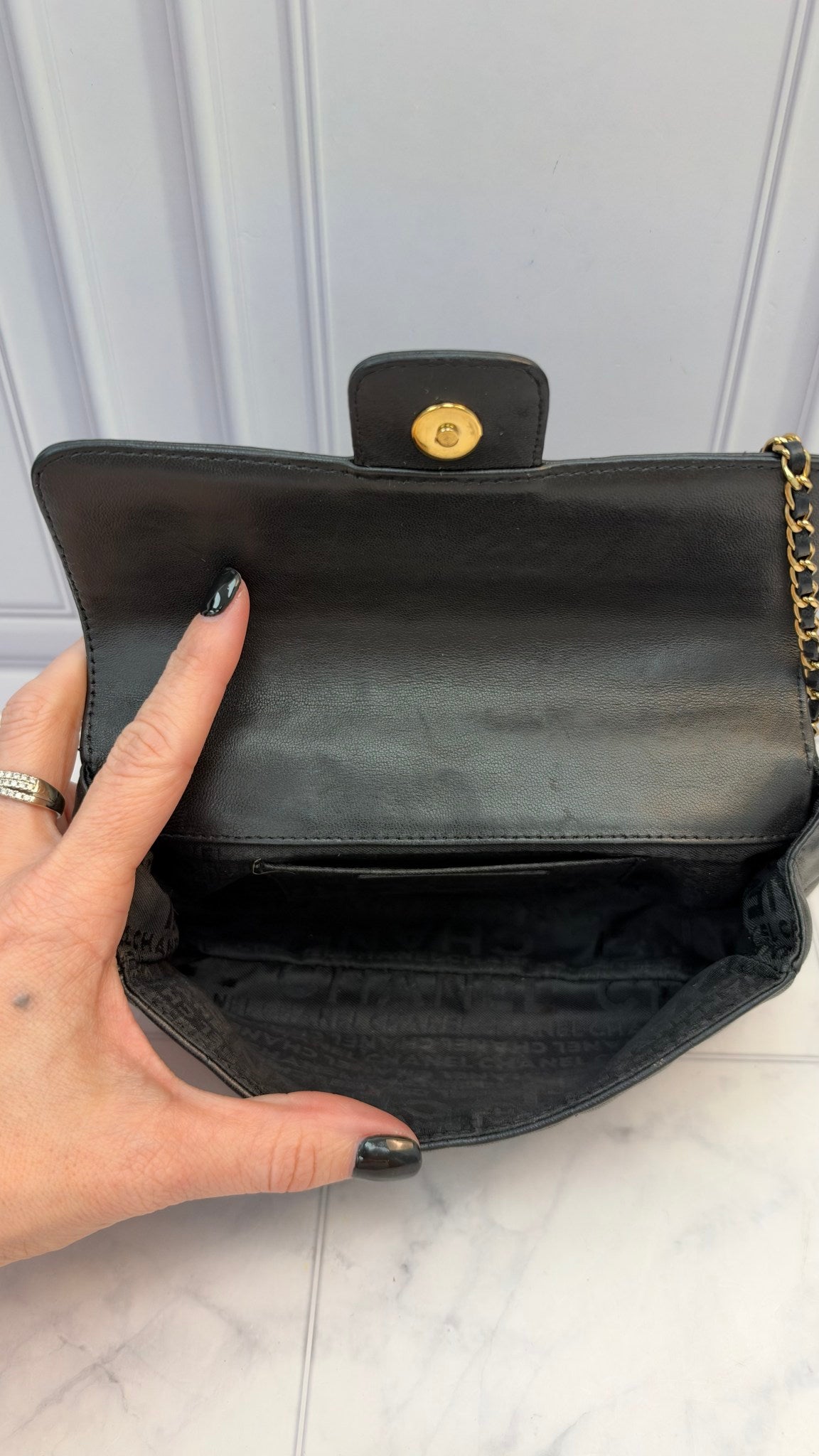 Chanel Lambskin Quilted Mini Chocolate Bar Flap Bag
