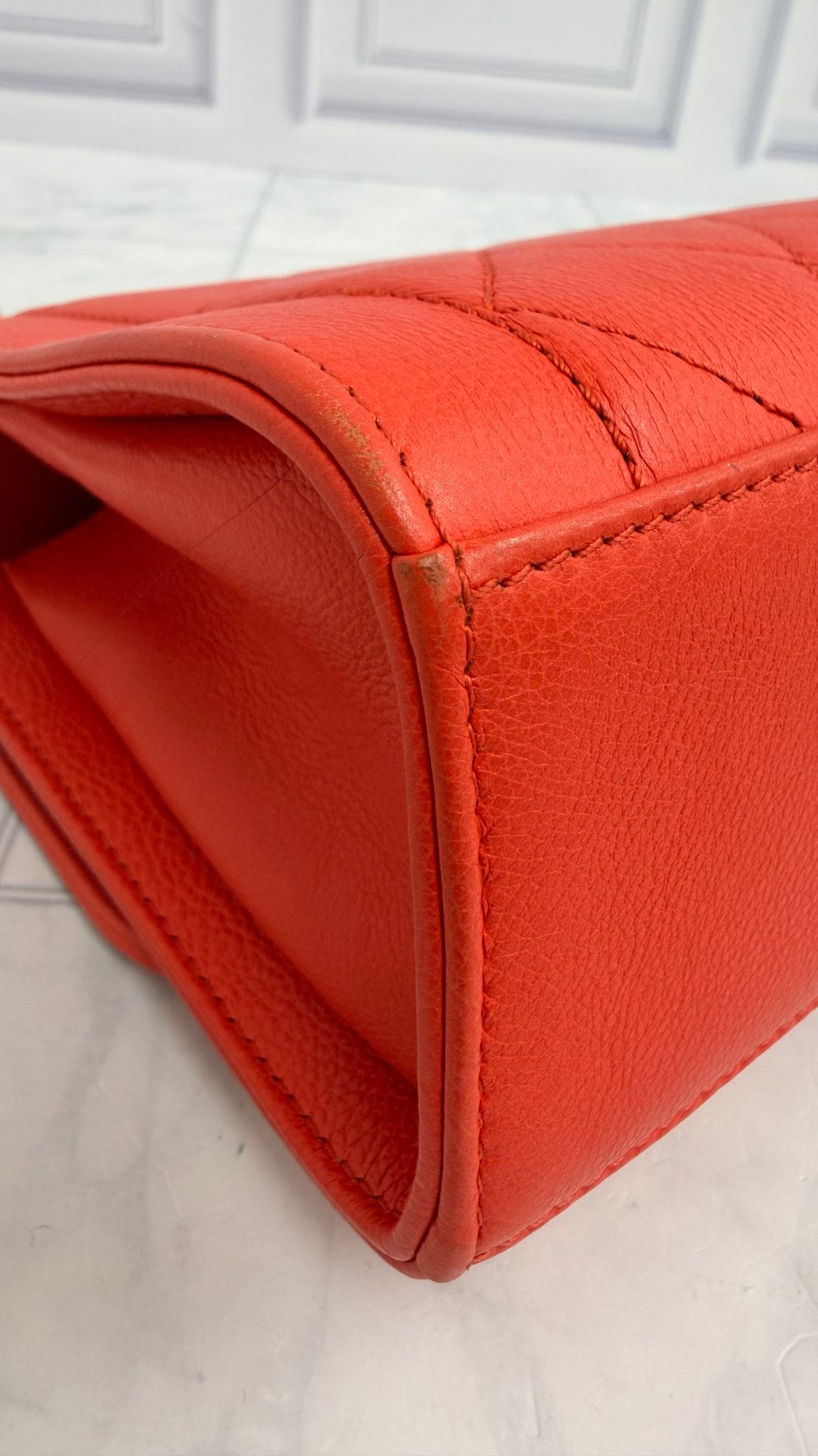 Chanel Vibrant Red Label Click Small Flap Bag