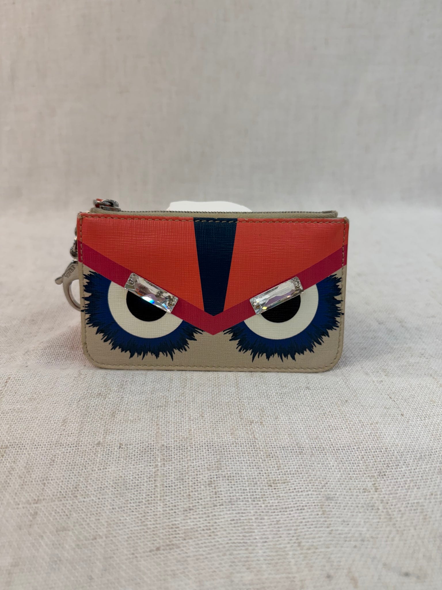 Fendi Multicolor Leather Monster Key Coin Pouch