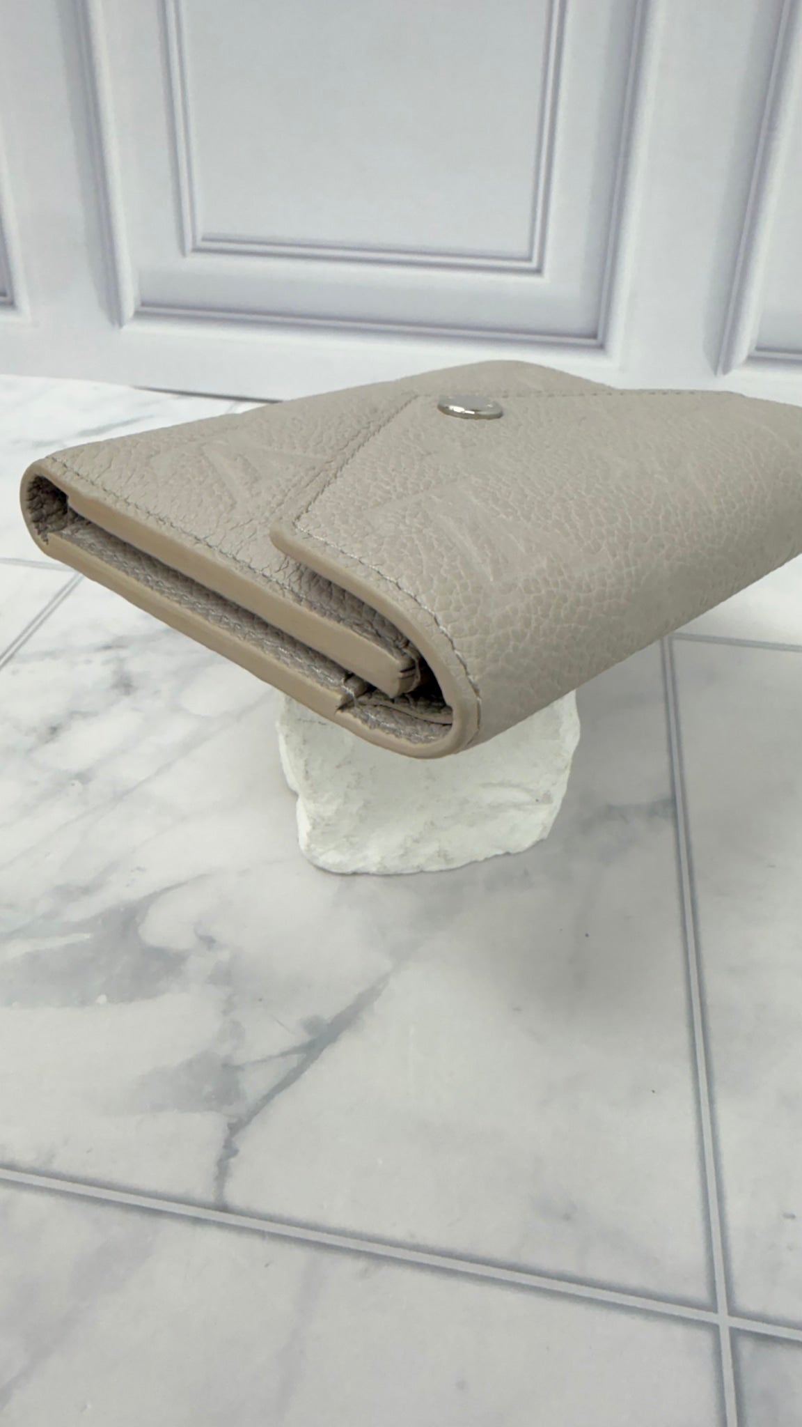 Louis Vuitton Grey Empreinte Leather Compact Wallet