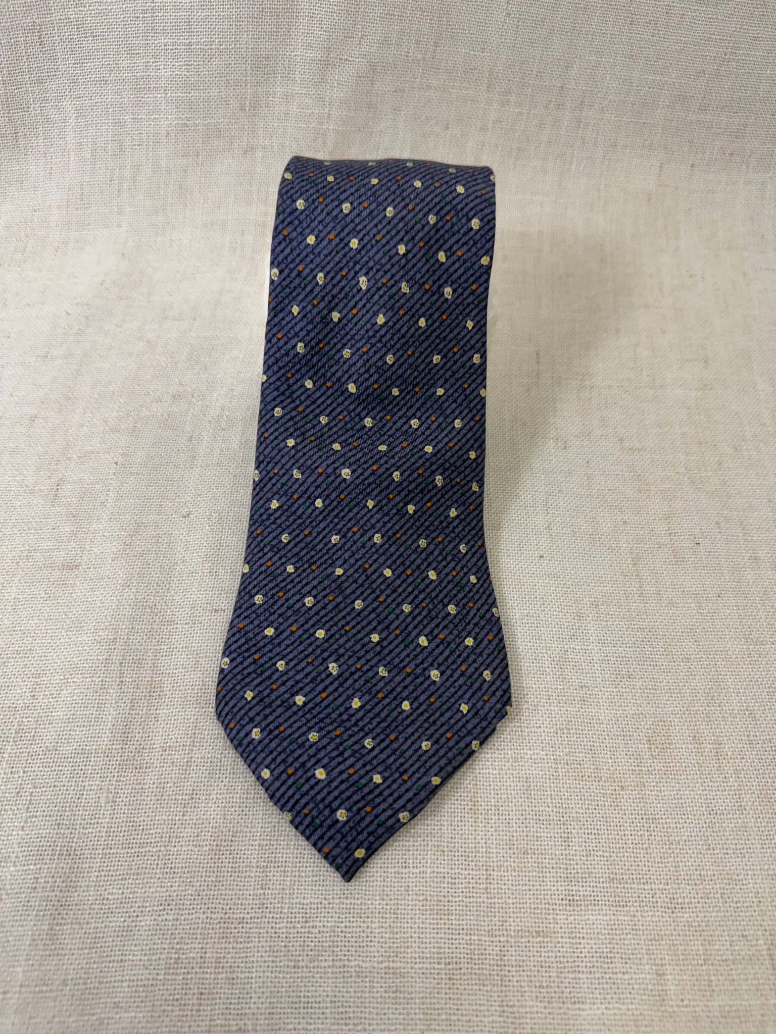 Hermes Blue Silk Tie