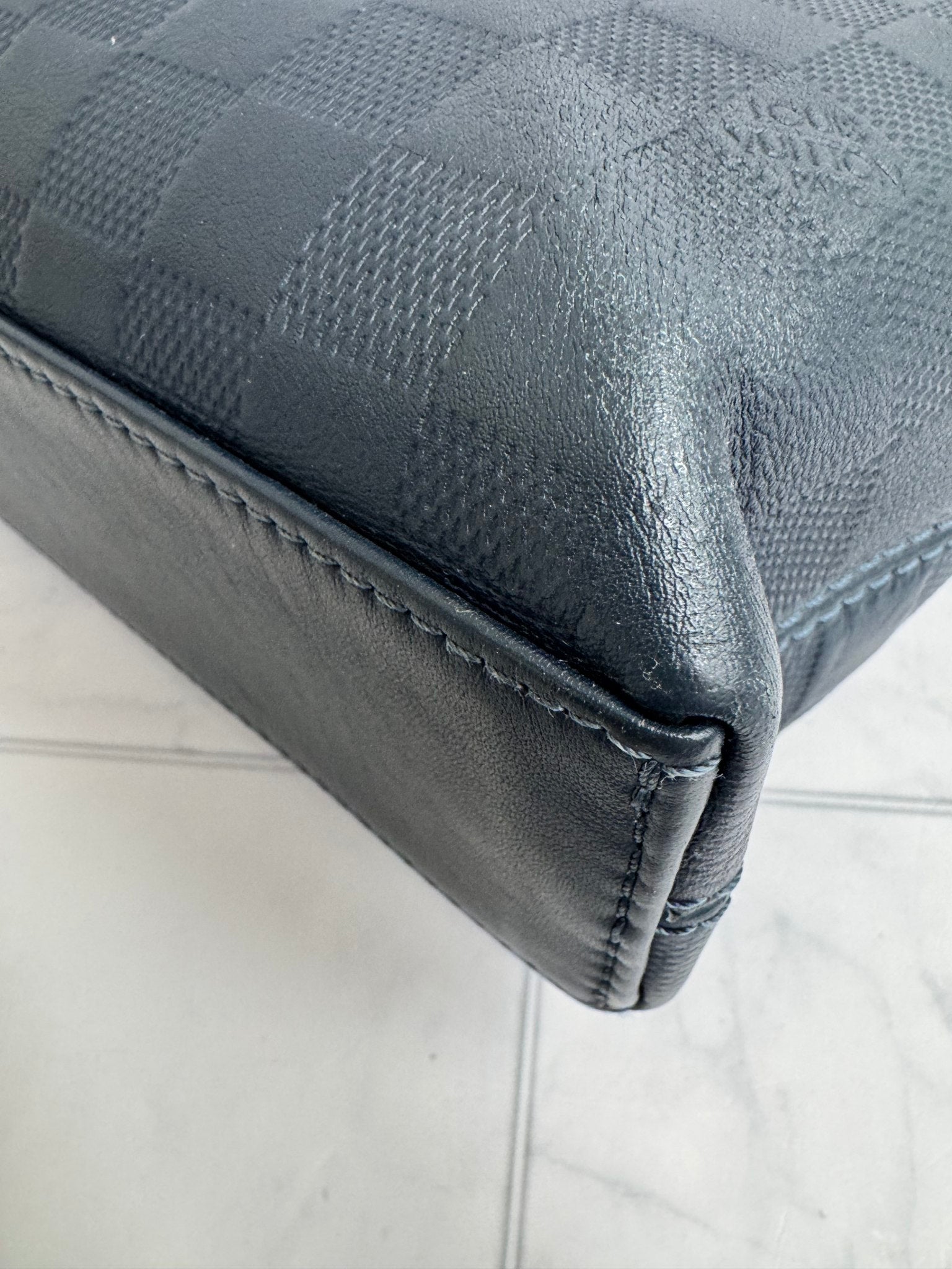 Louis Vuitton Navy Blue Damier Infini Porte-Documents Jour Briefcase
