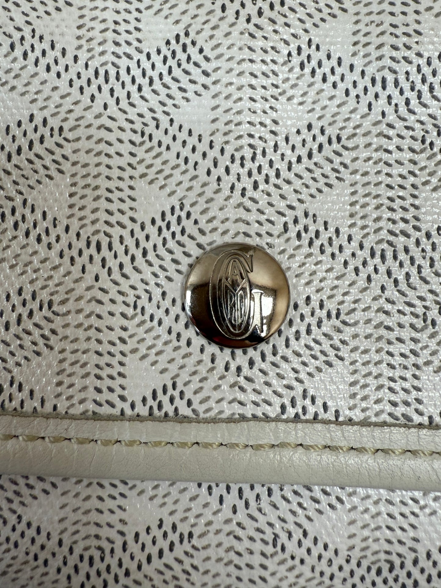 Goyard White Goyardine St. Louis Tote