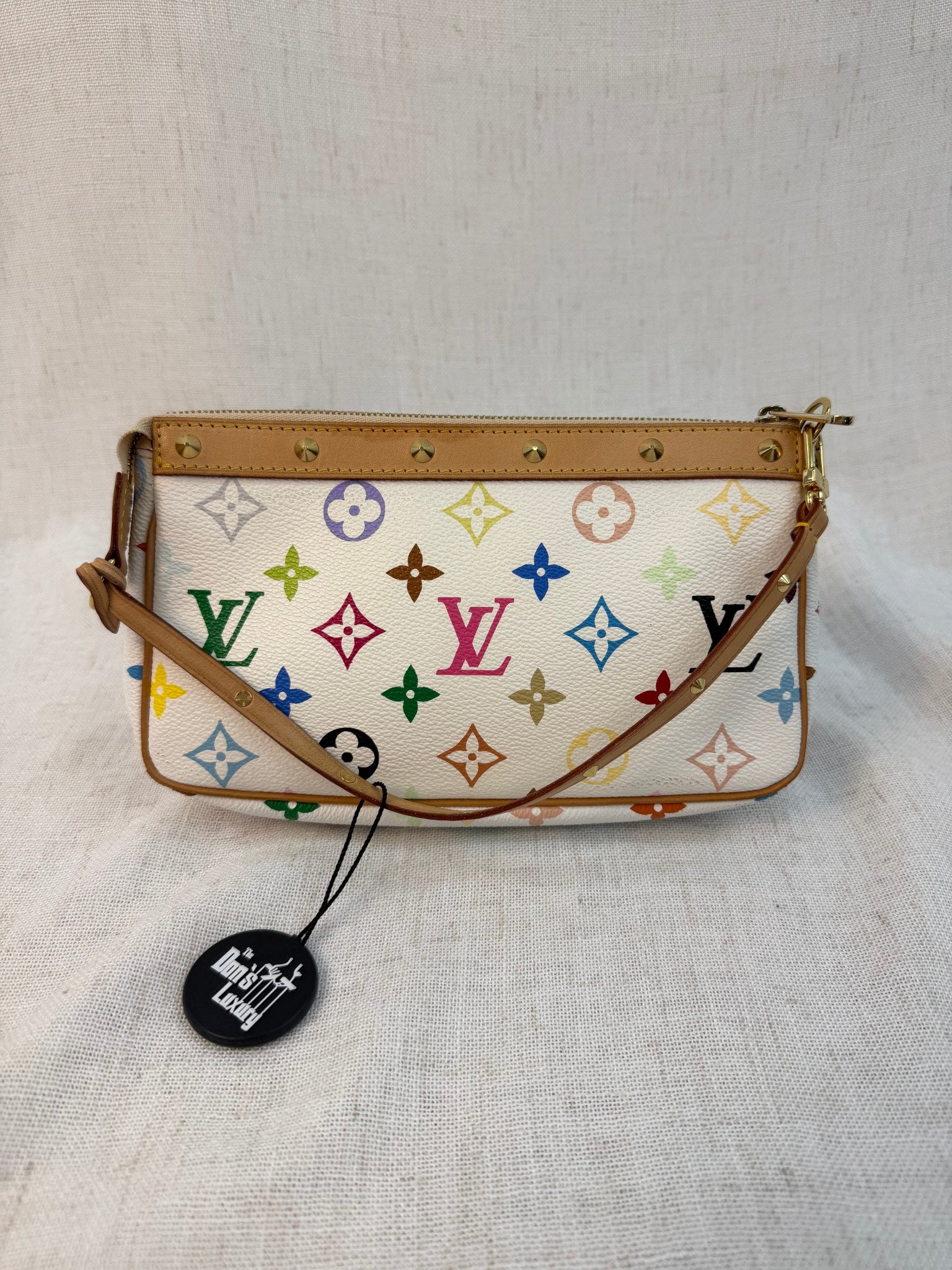 Louis Vuitton White Multicolor Pochette Bag