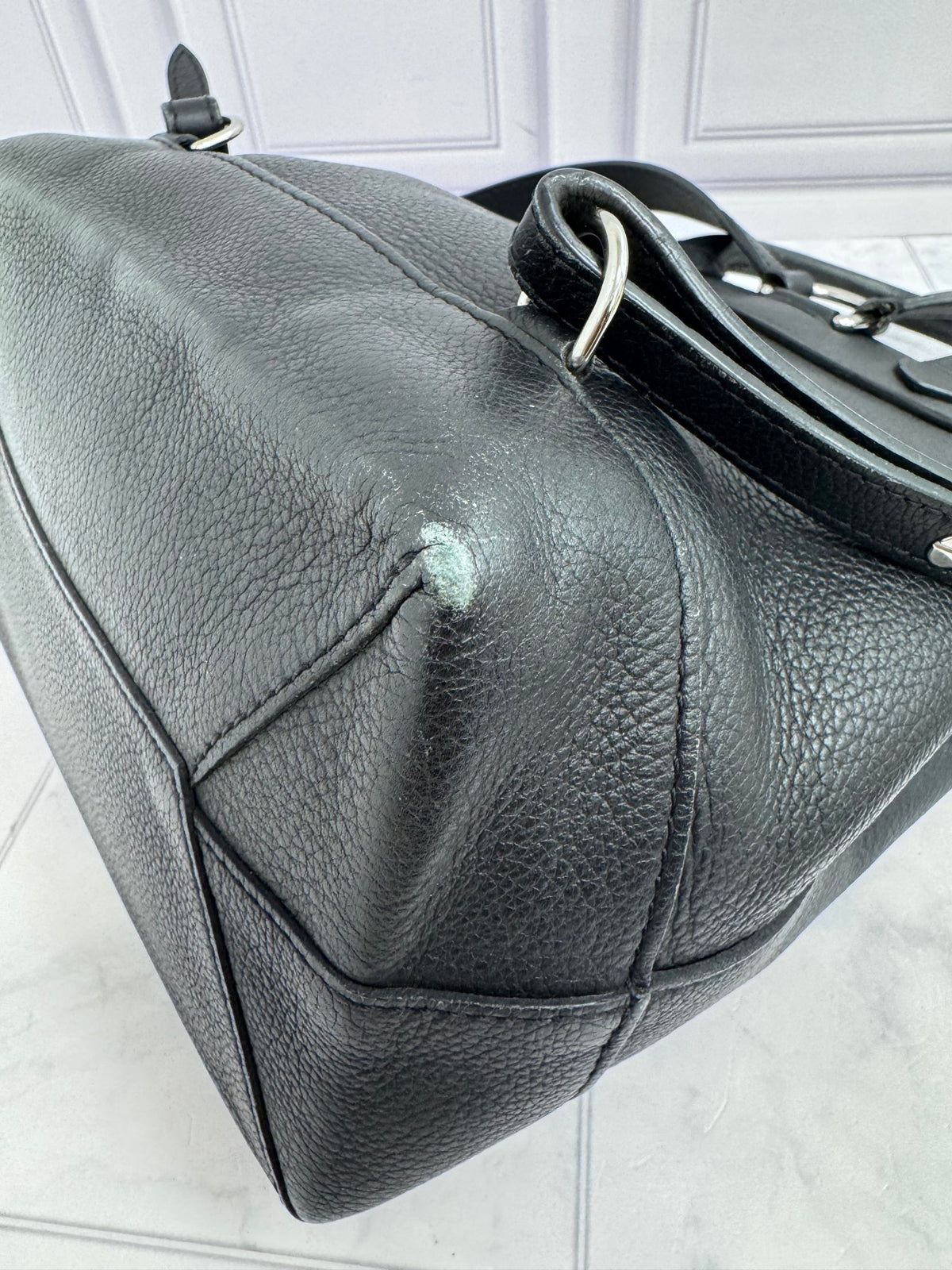 Louis Vuitton Black Leather Lockme Backpack