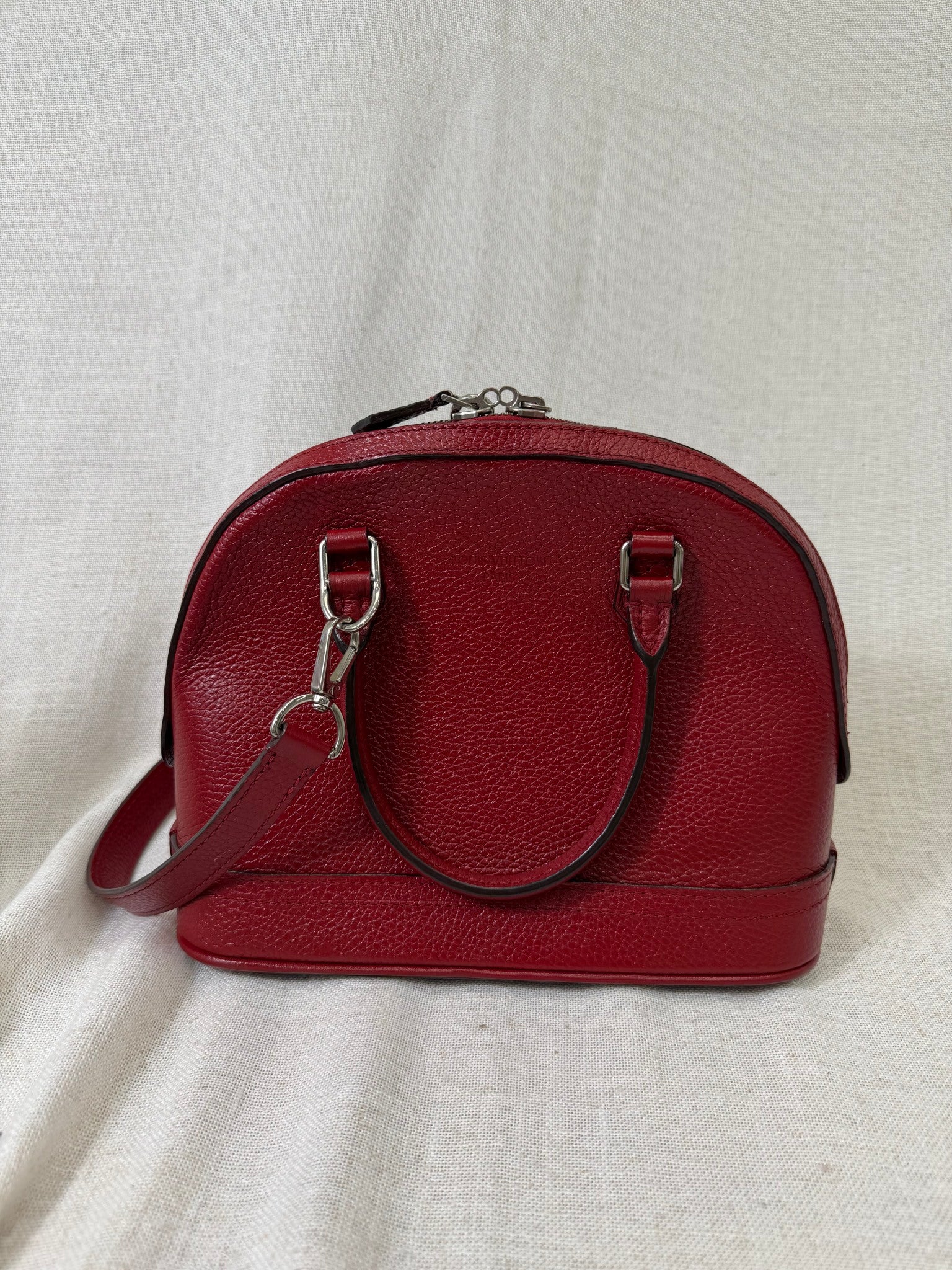 Louis Vuitton Red Taurillon Leather Alma PPM Handbag