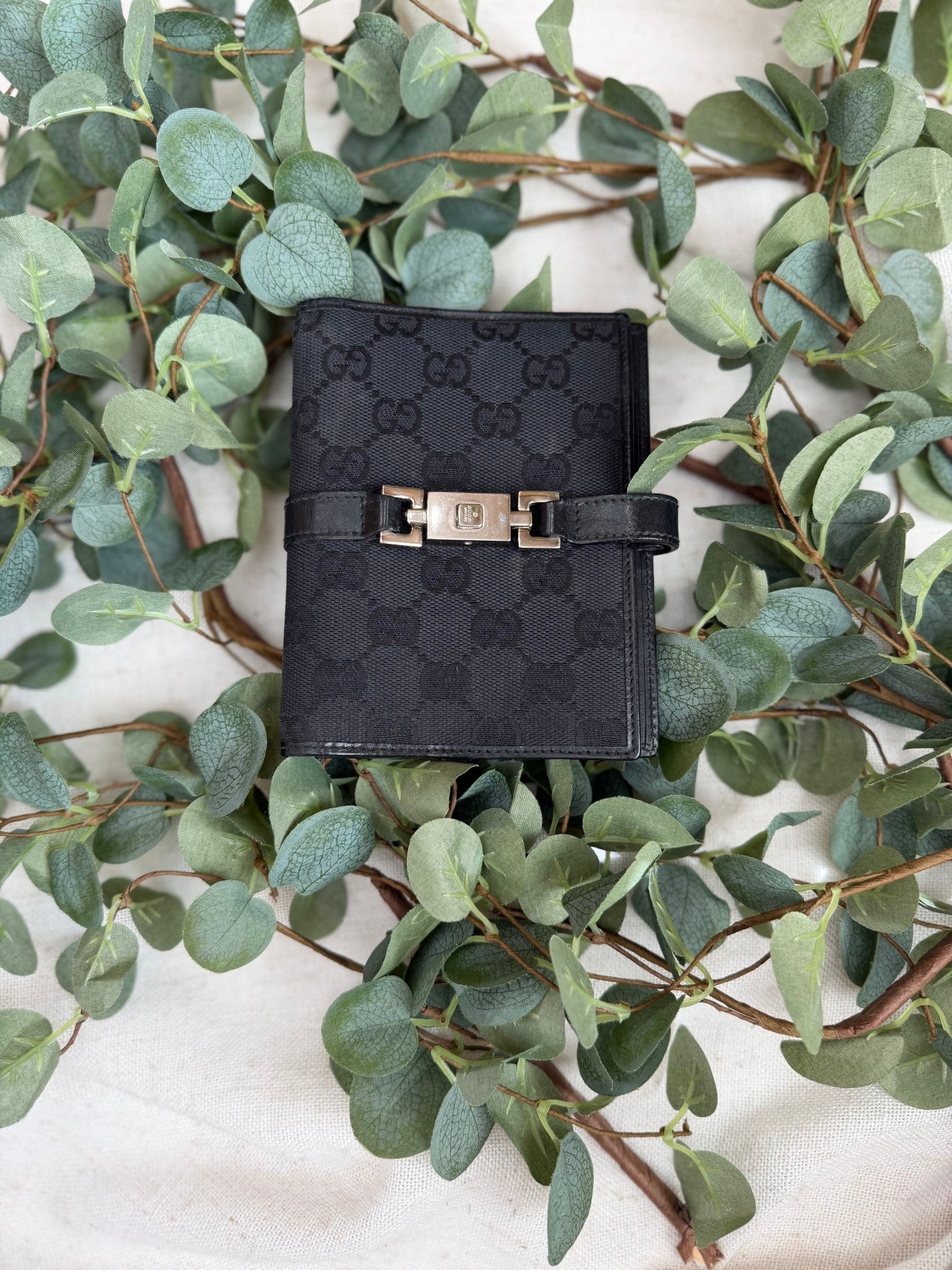 Gucci Black Canvas Jackie Agenda