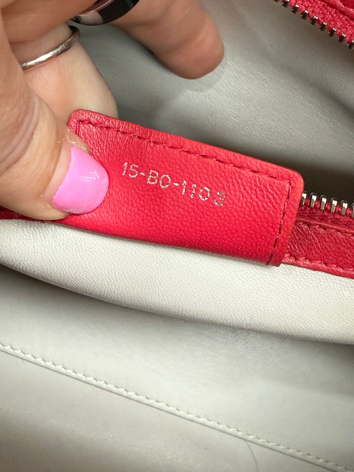 Christian Dior Blue & Red Lambskin Cannage Lady Dior