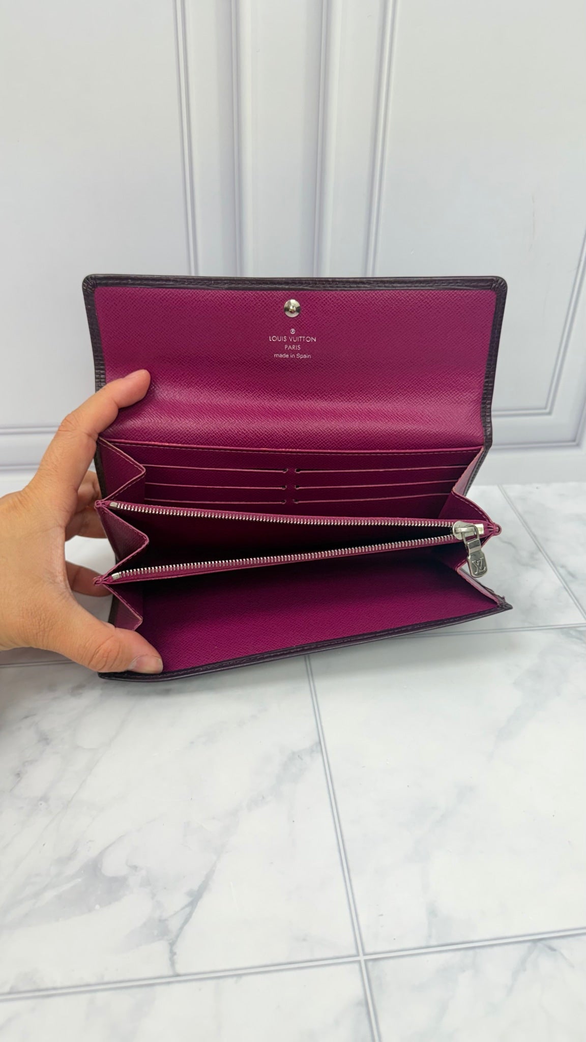 Louis Vuitton Purple Epi Leather Sarah Wallet