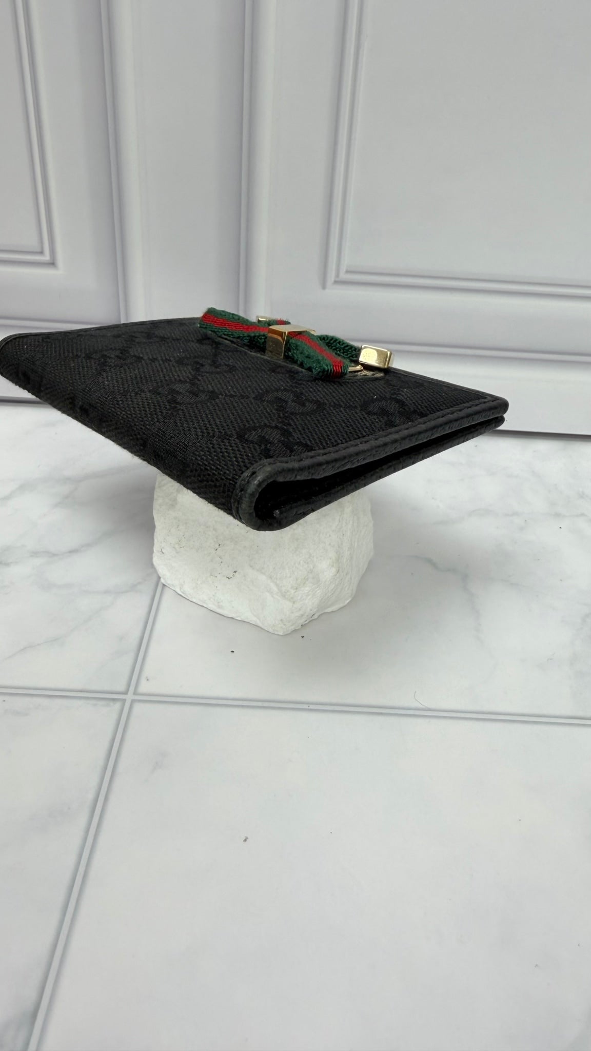 Gucci Black GG Canvas Princy Card Holder