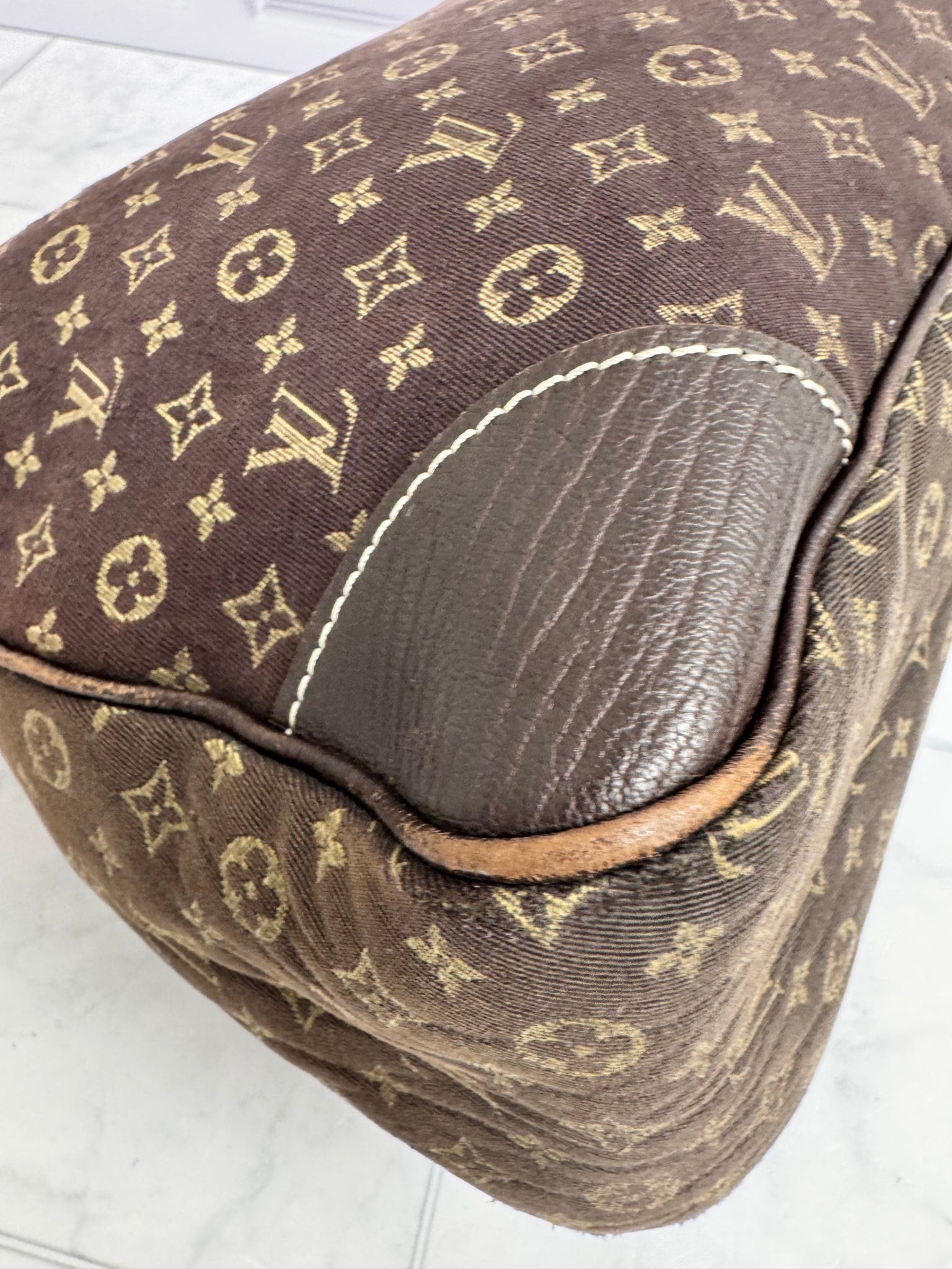 Louis Vuitton Mini Lin Canvas Boulogne Shoulder Bag