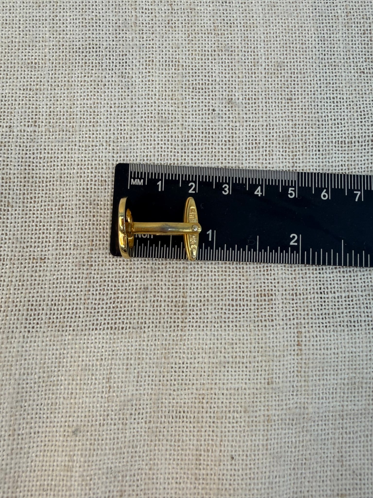 Christian Dior Gold Tone CD Logo Cufflinks