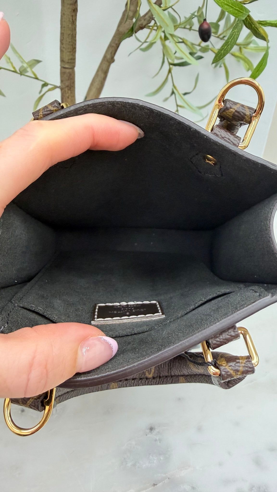 Louis Vuitton Metallic Taupe Vernis Petit Sac Bag