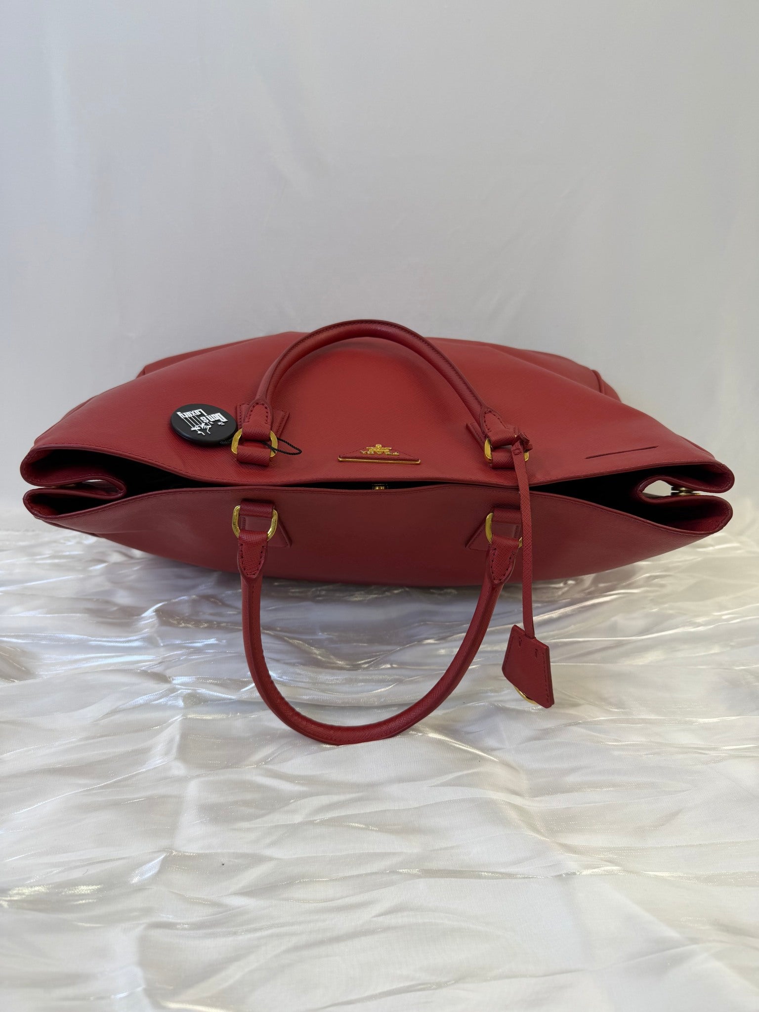 Prada Red Saffiano Leather Large Galleria Tote Bag
