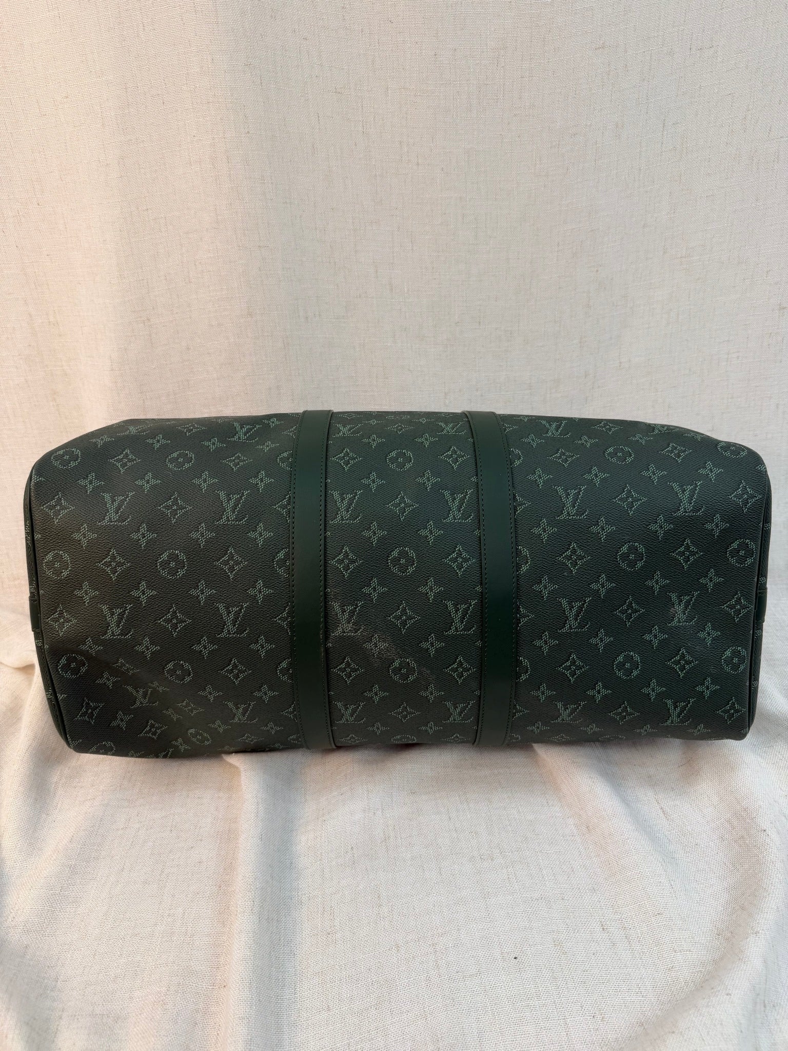 Lous Vuitton Green Monogram Keepall Bandouliere 50