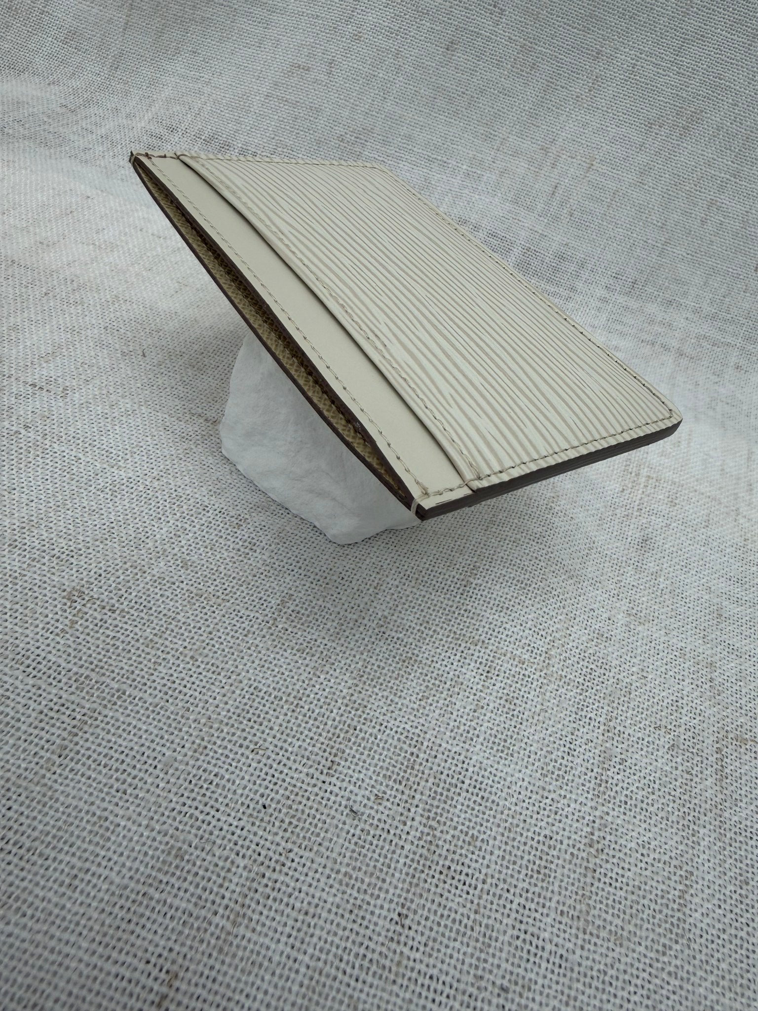 Louis Vuitton White Epi Card Holder