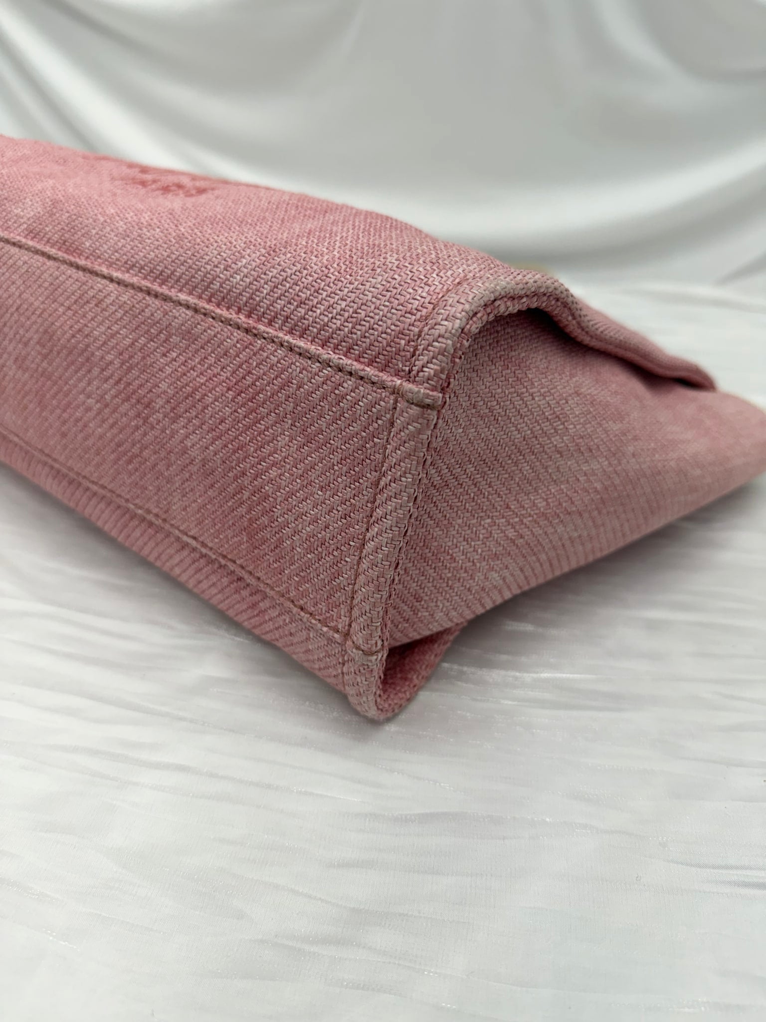 Chanel Pink Canvas Small Deauville Tote Bag