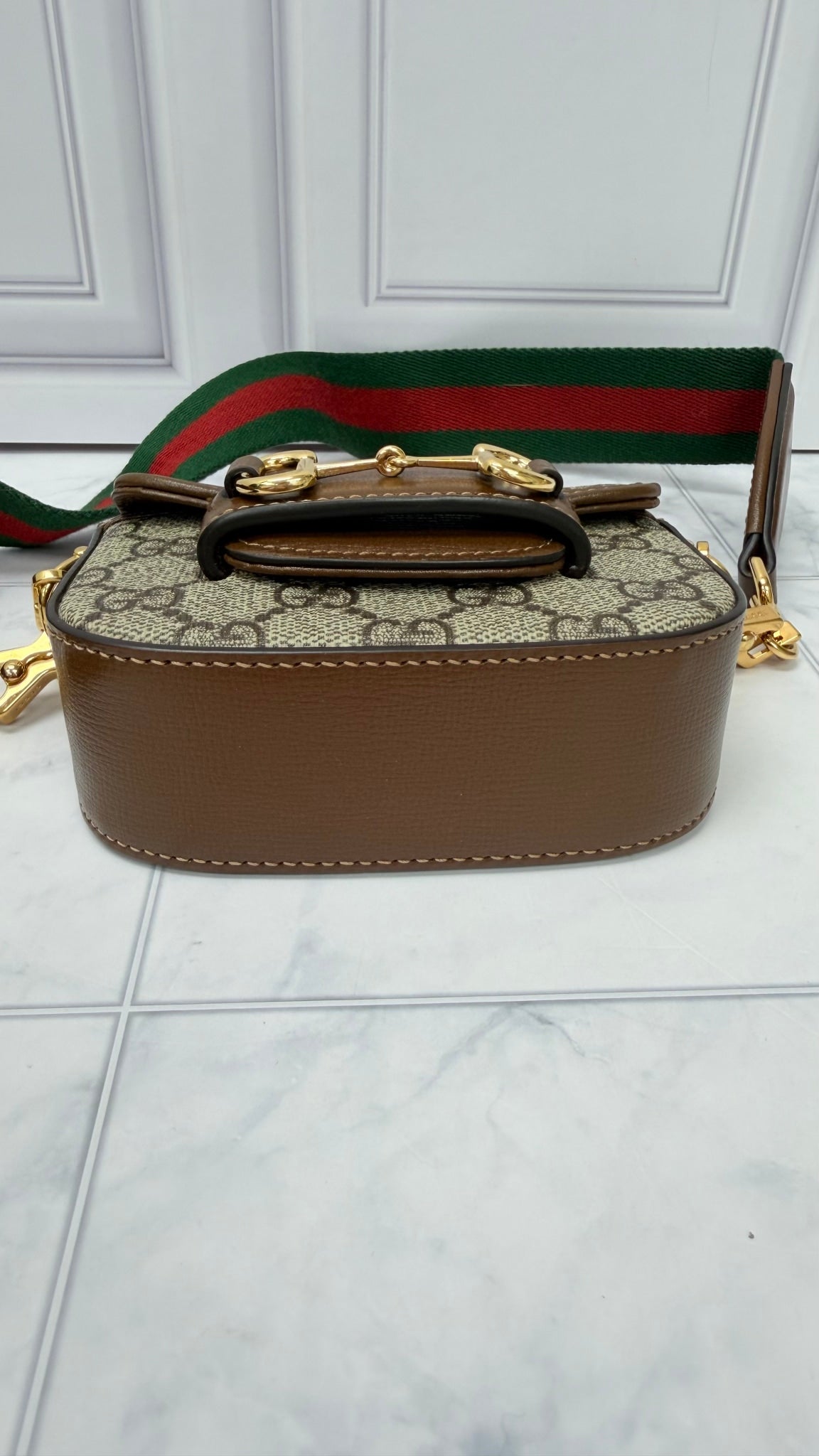 BRAND NEW - Gucci GG Supreme Horsebit 1955 Mini Crossbody Bag