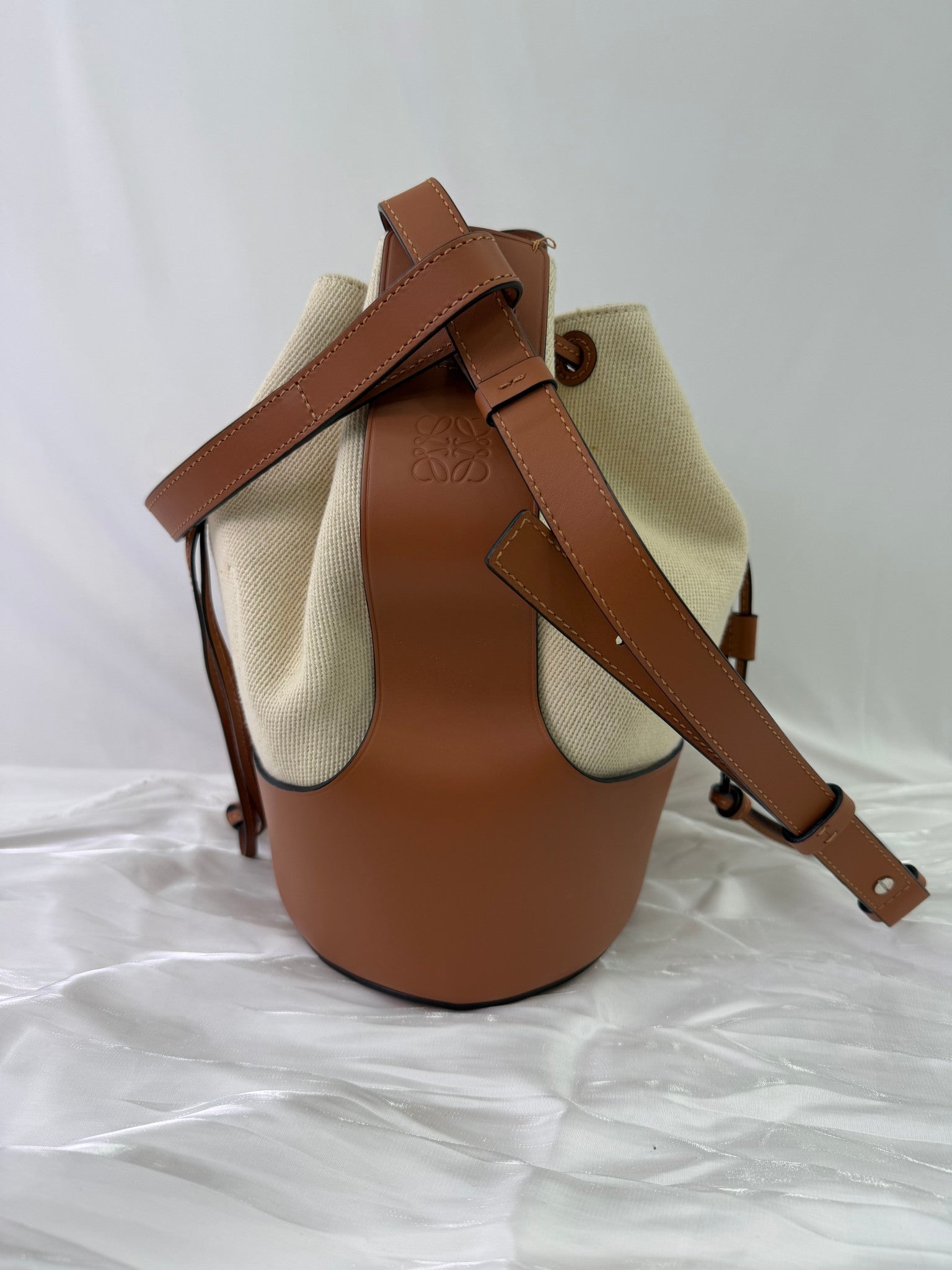 Loewe Tan Canvas Bucket Bag