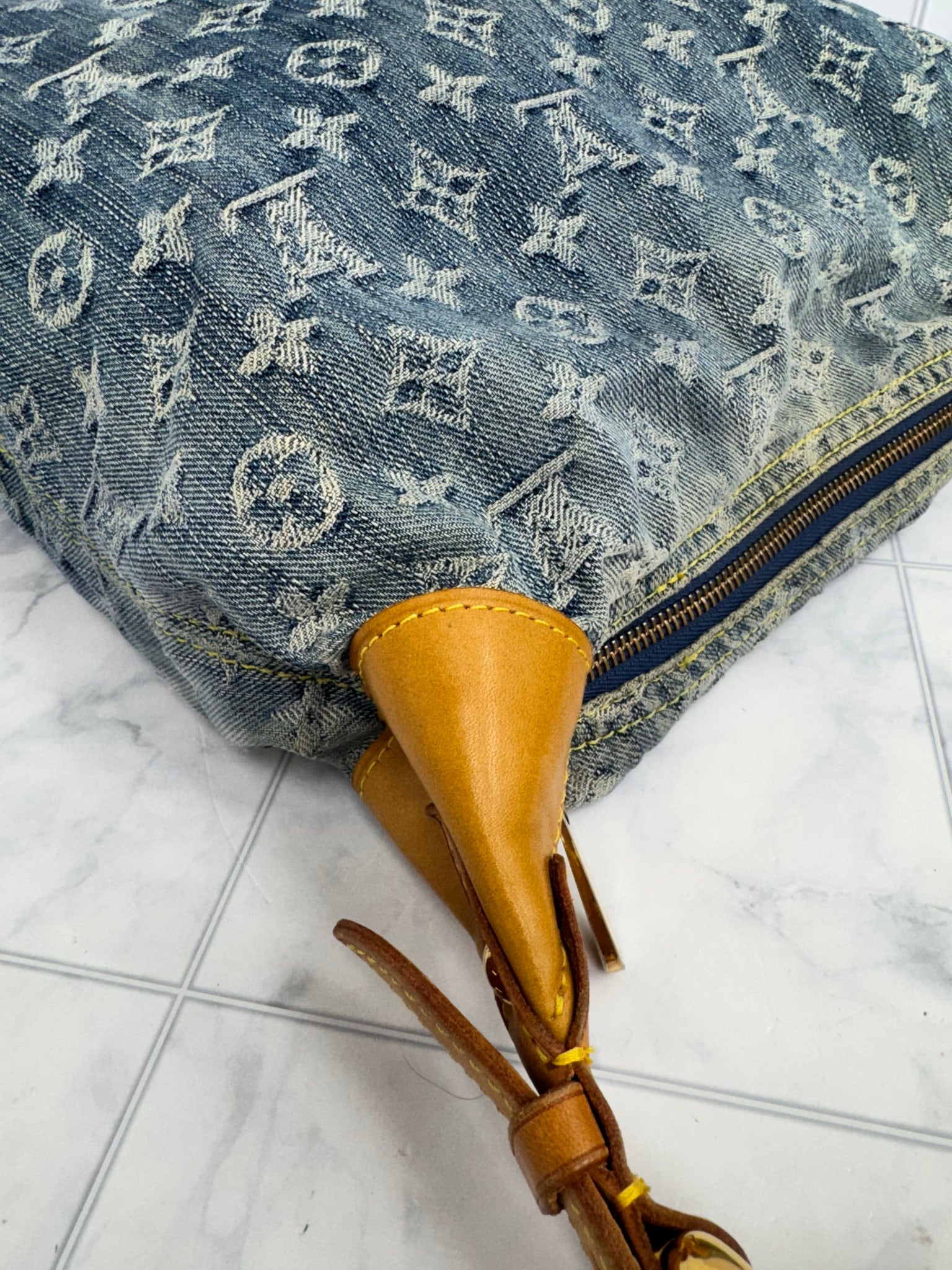 Louis Vuitton Blue Monogram Denim Baggy GM