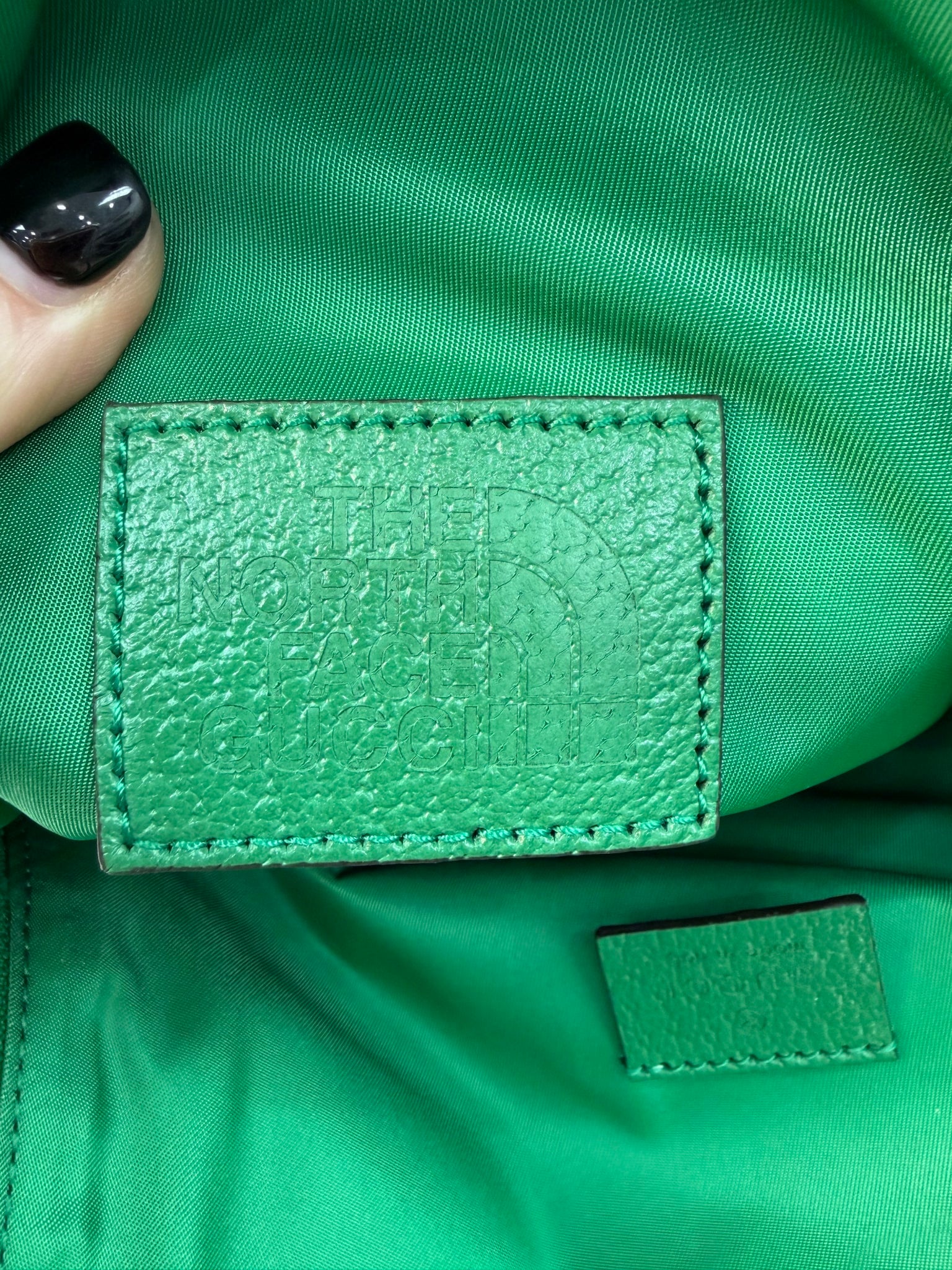 Gucci X The North Face Green Nylon Medium Backpack