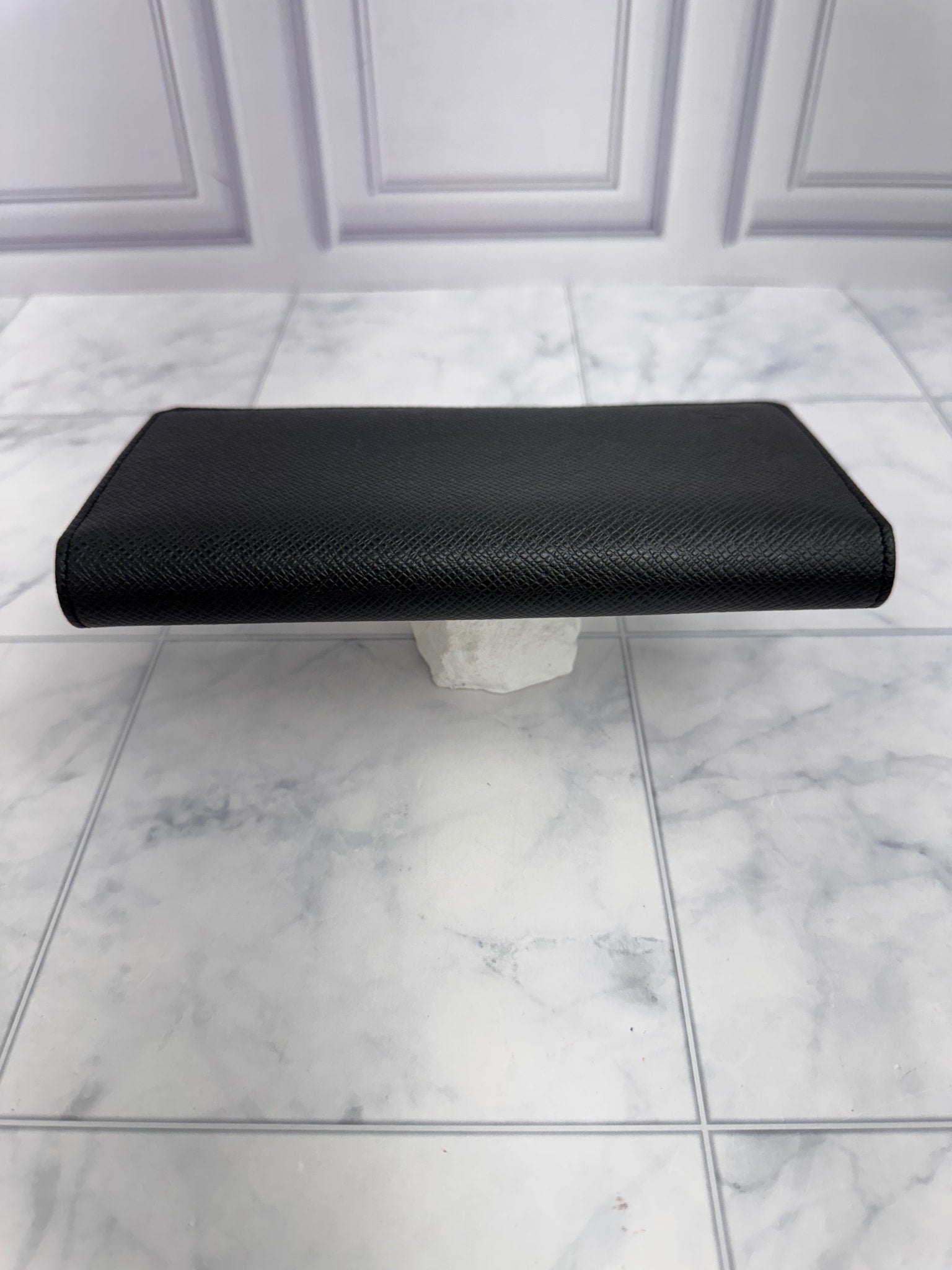 Louis Vuitton Black Taiga Brazza Wallet